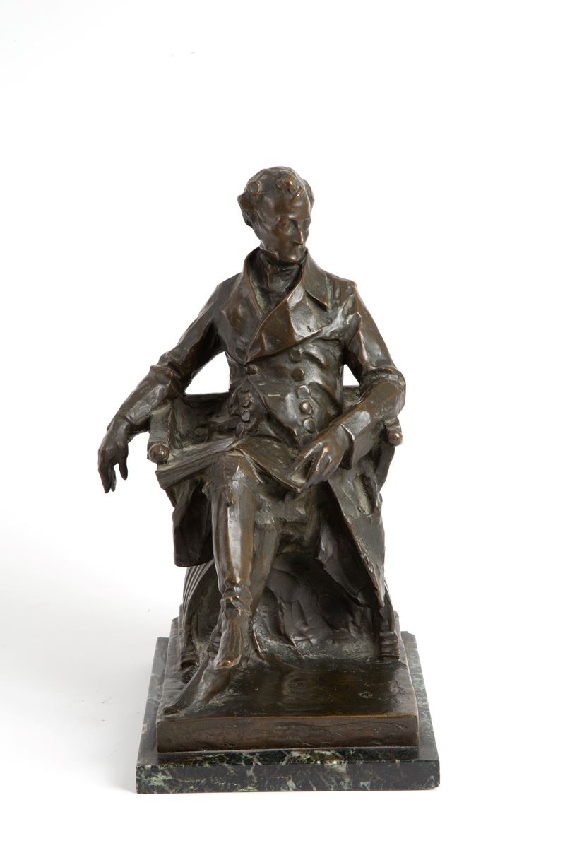 Alberto Dressler - Scultura "alessandro Manzoni Seduto"