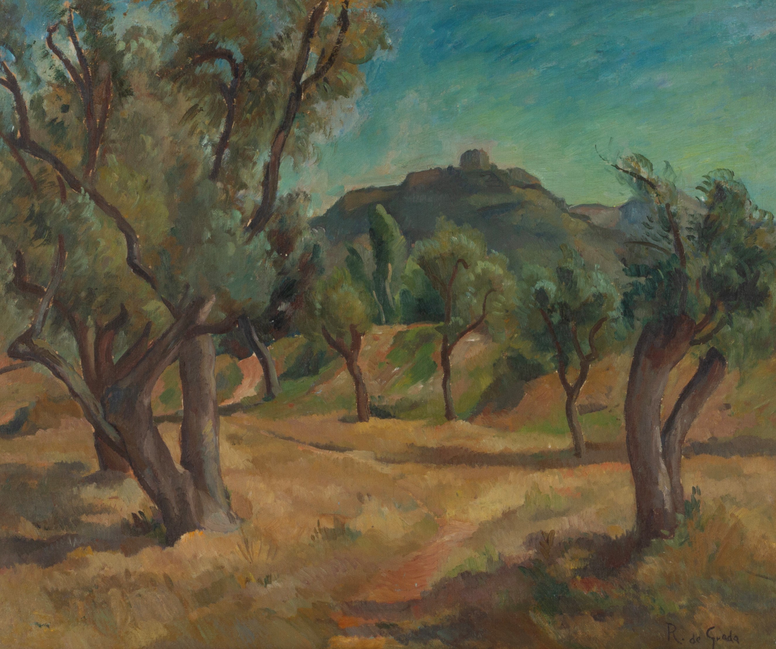 Raffaele De Grada - Uliveto a Montignoso, olio su tela