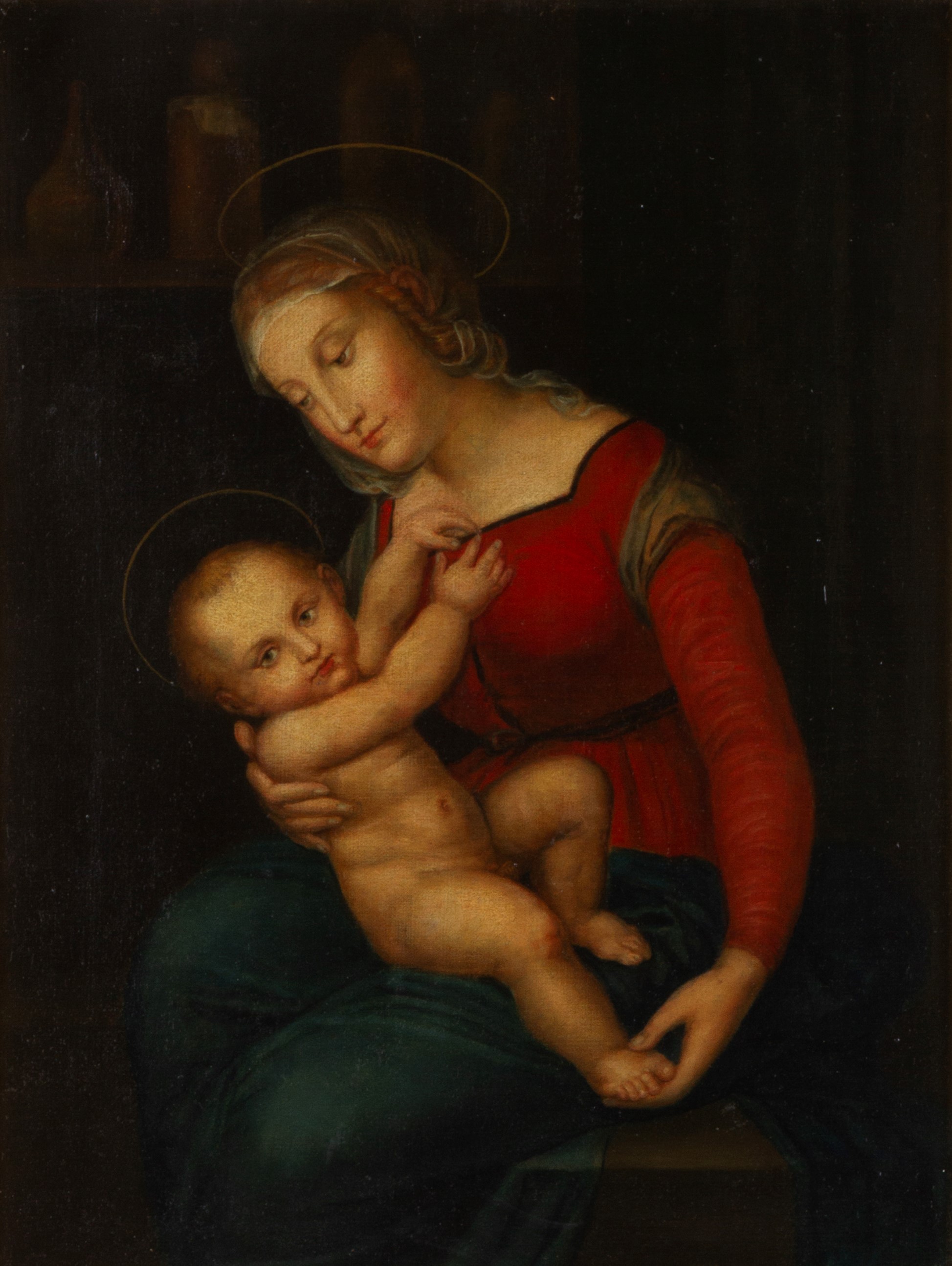 Autore ignoto, Madonna con Bambino, olio su tela