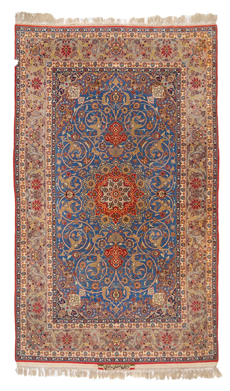 Tappeto Isfhan, Persia, firmato Daehgani, lana e seta, ca. Inizi XX secolo