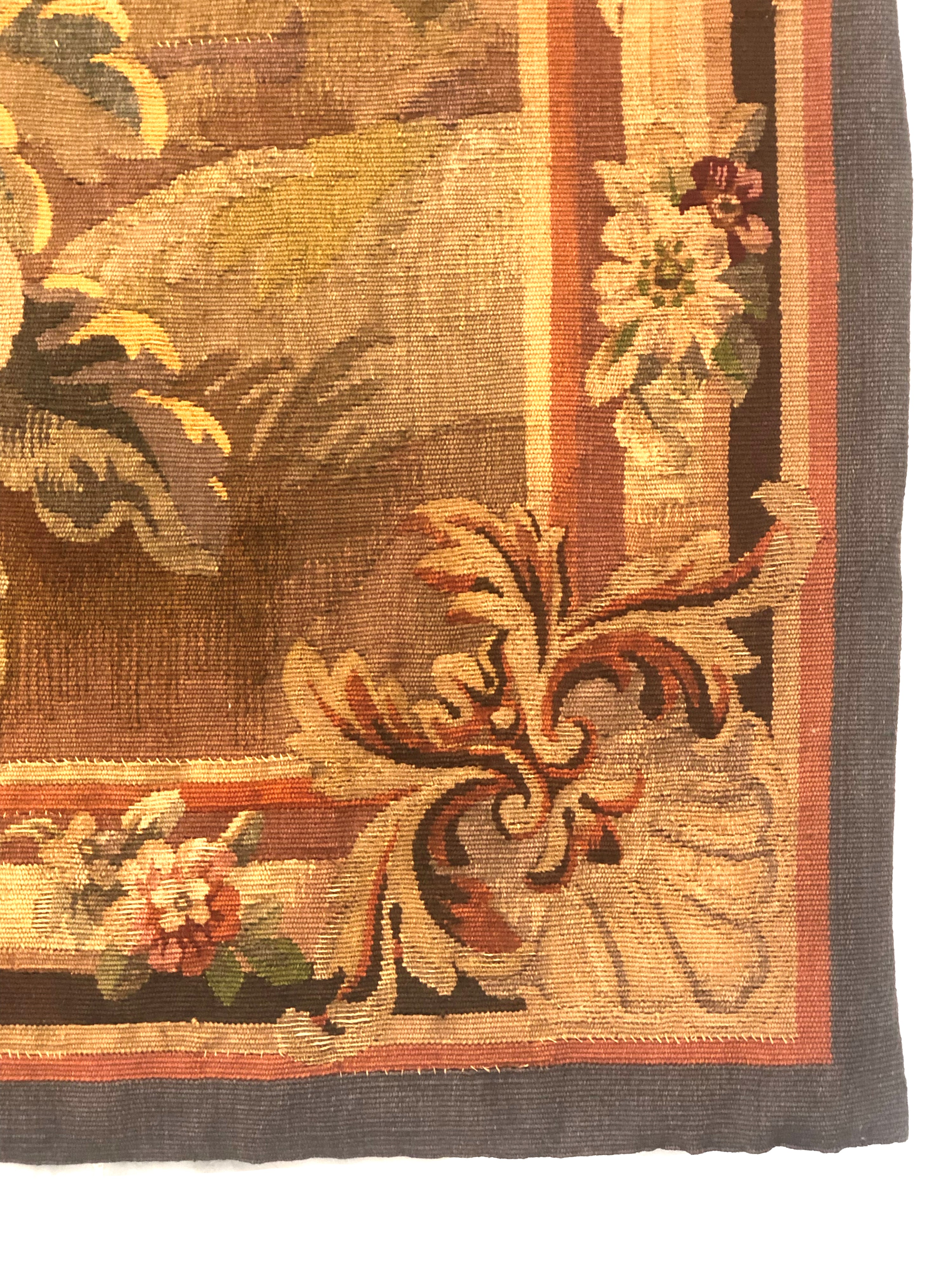 Aubusson, Tappeto in lana e seta, Francia, XIX secolo