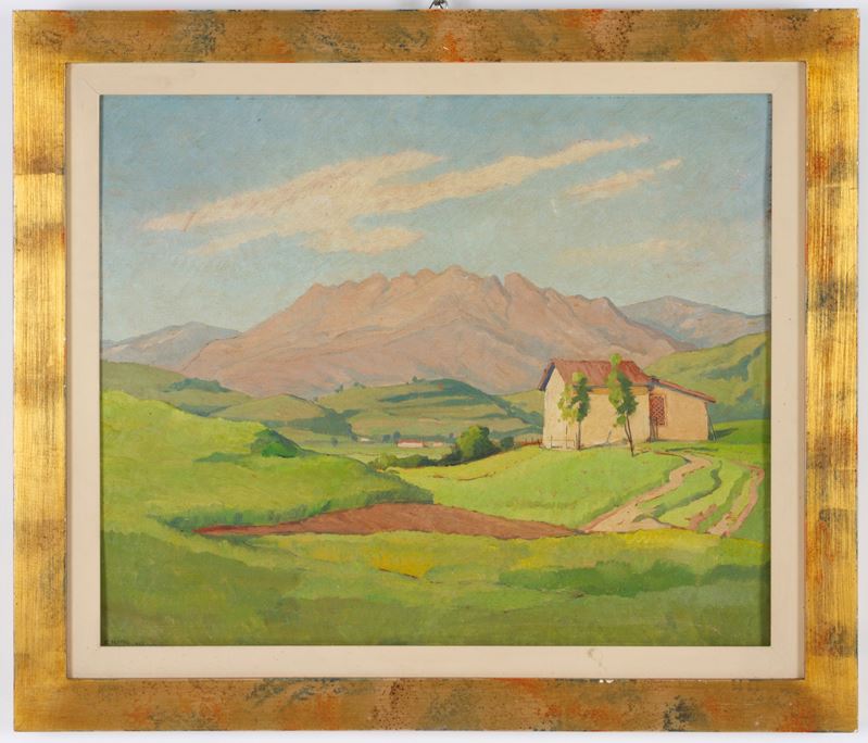 Erme Ripa - Resegone, olio su tavoletta