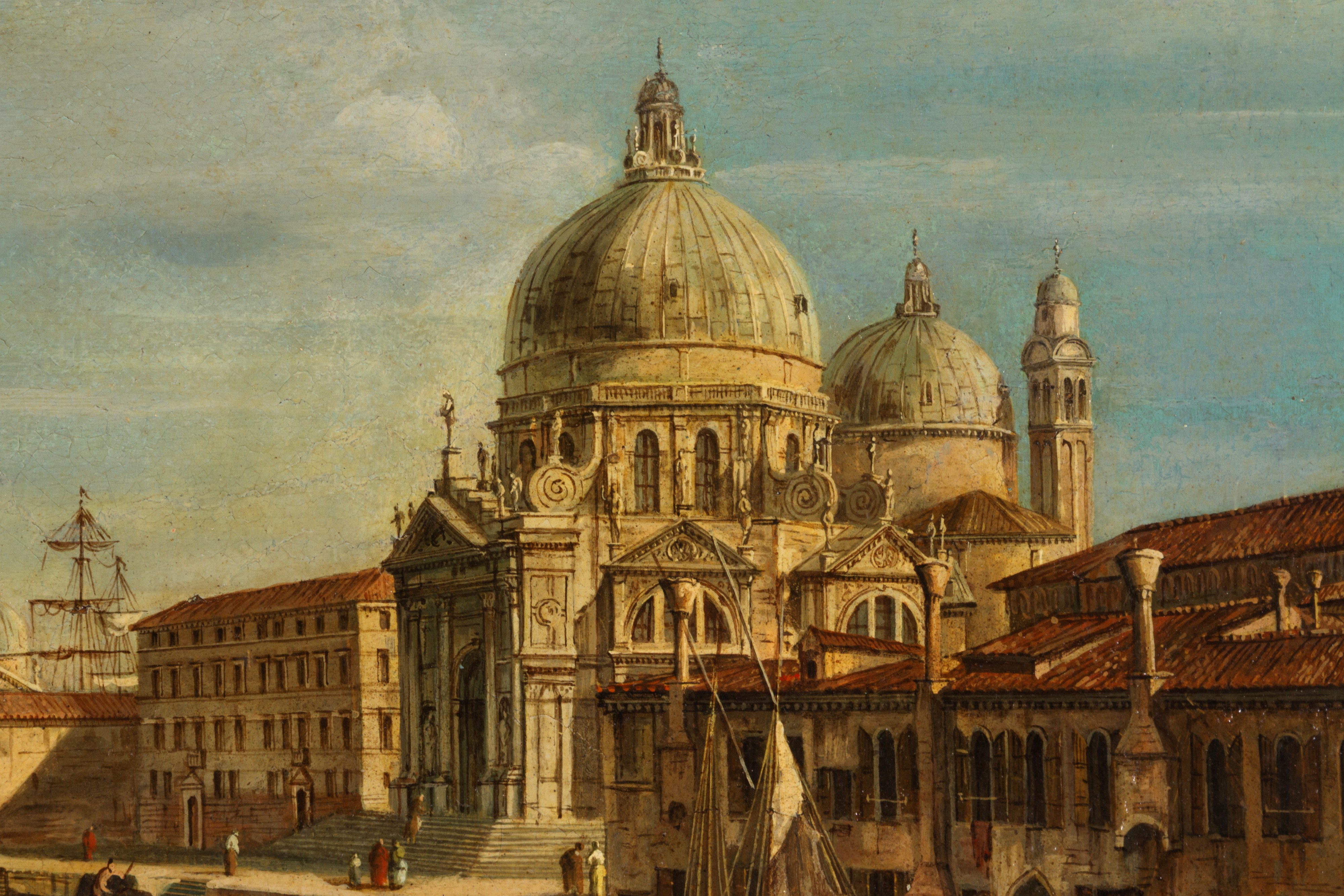 Autore sconosciuto, Veduta di Venezia dal Canal Grande verso Santa Maria della Salute, olio su te...