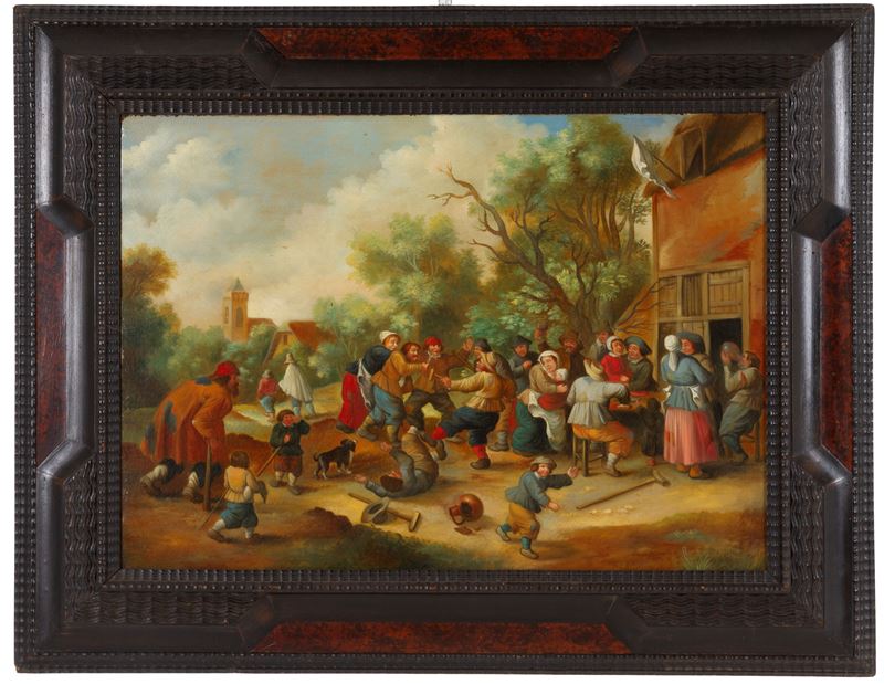 Scuola fiamminga, Festa contadina (olio su tela)
