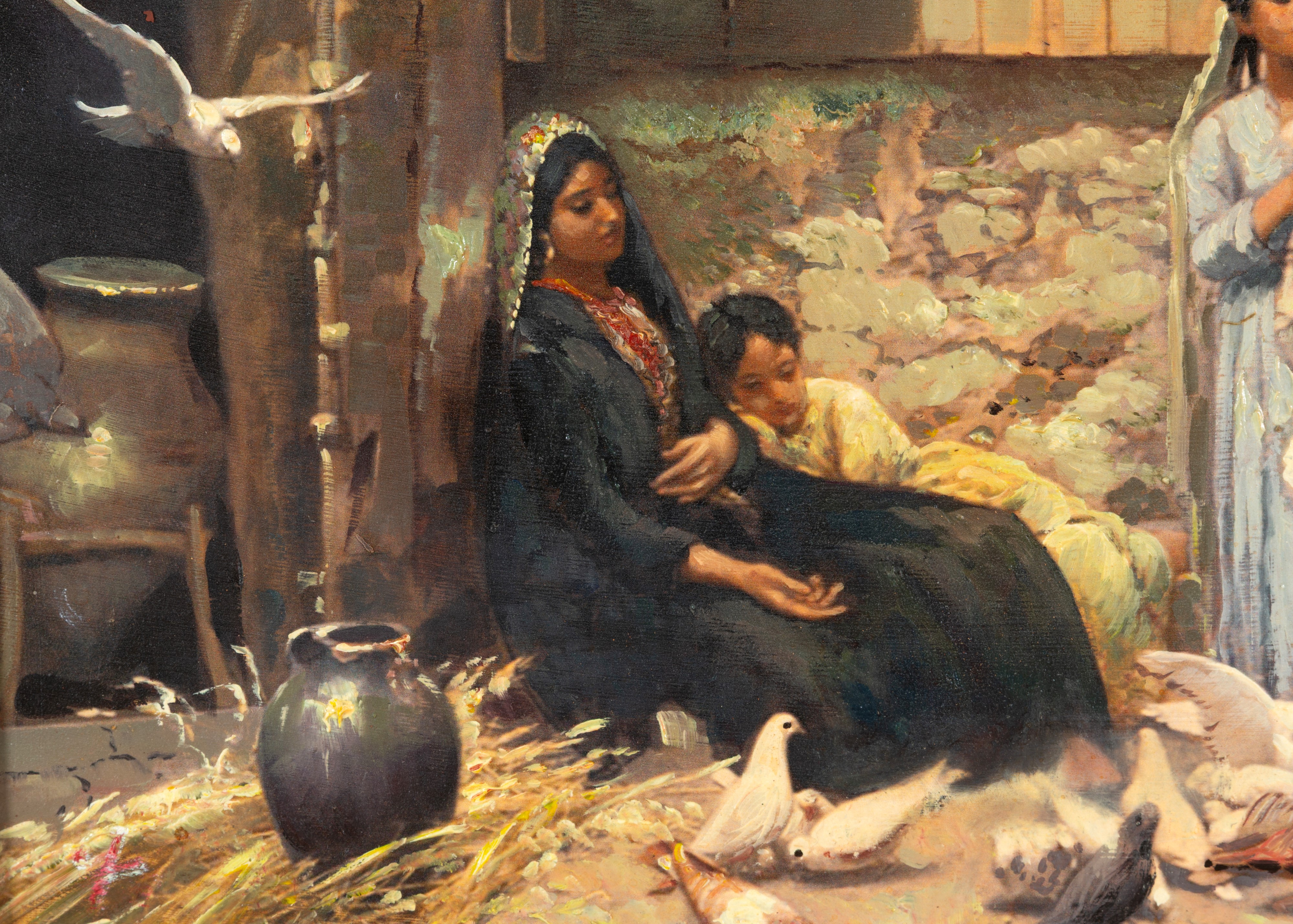 Autor sconosciuto, Scena di vita orientale, olio su tela