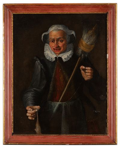 Autore anonimo, DOMESTICA, olio su tela