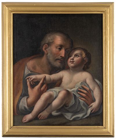 Autore ignoto, San Giuseppe con Gesù Bambino, olio su tela