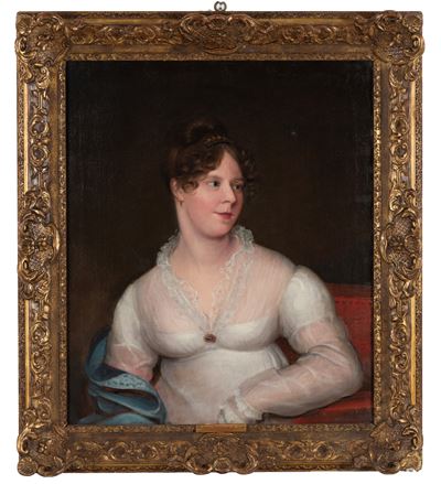 Scuola Francese di fine XVIII secolo, Gentildonna, olio su tela