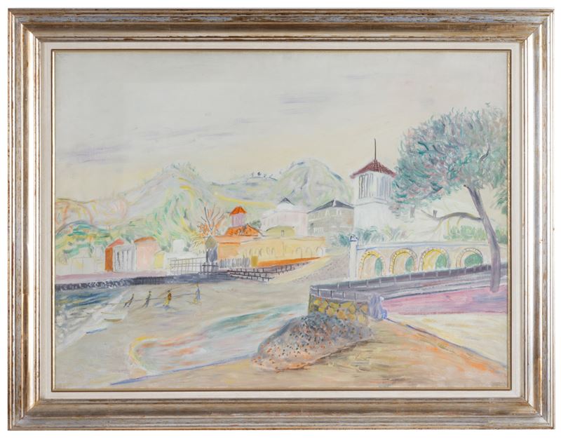 Guido Paolo Pajetta - Sestri Levante, olio su tela