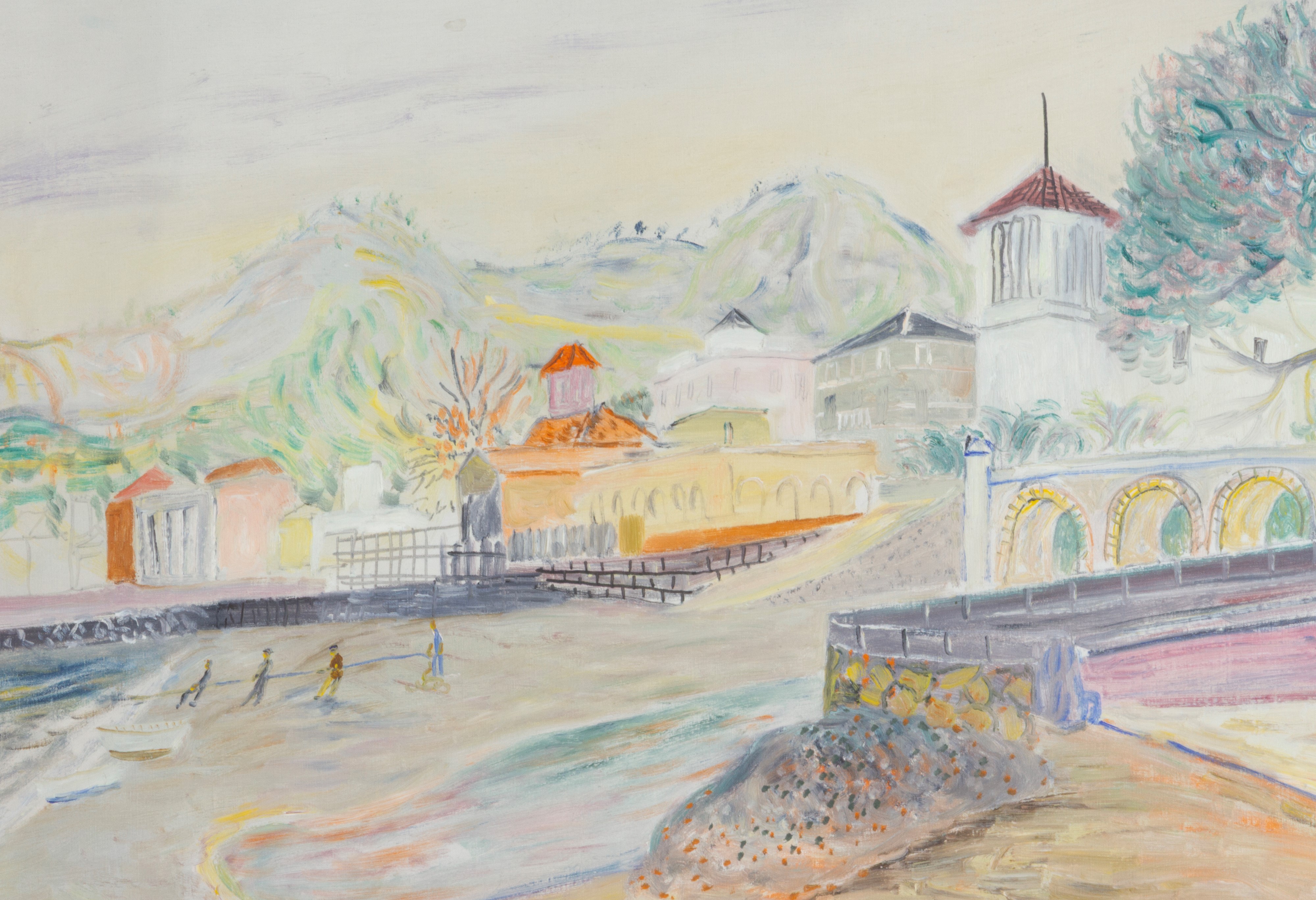Guido Paolo Pajetta - Sestri Levante, olio su tela