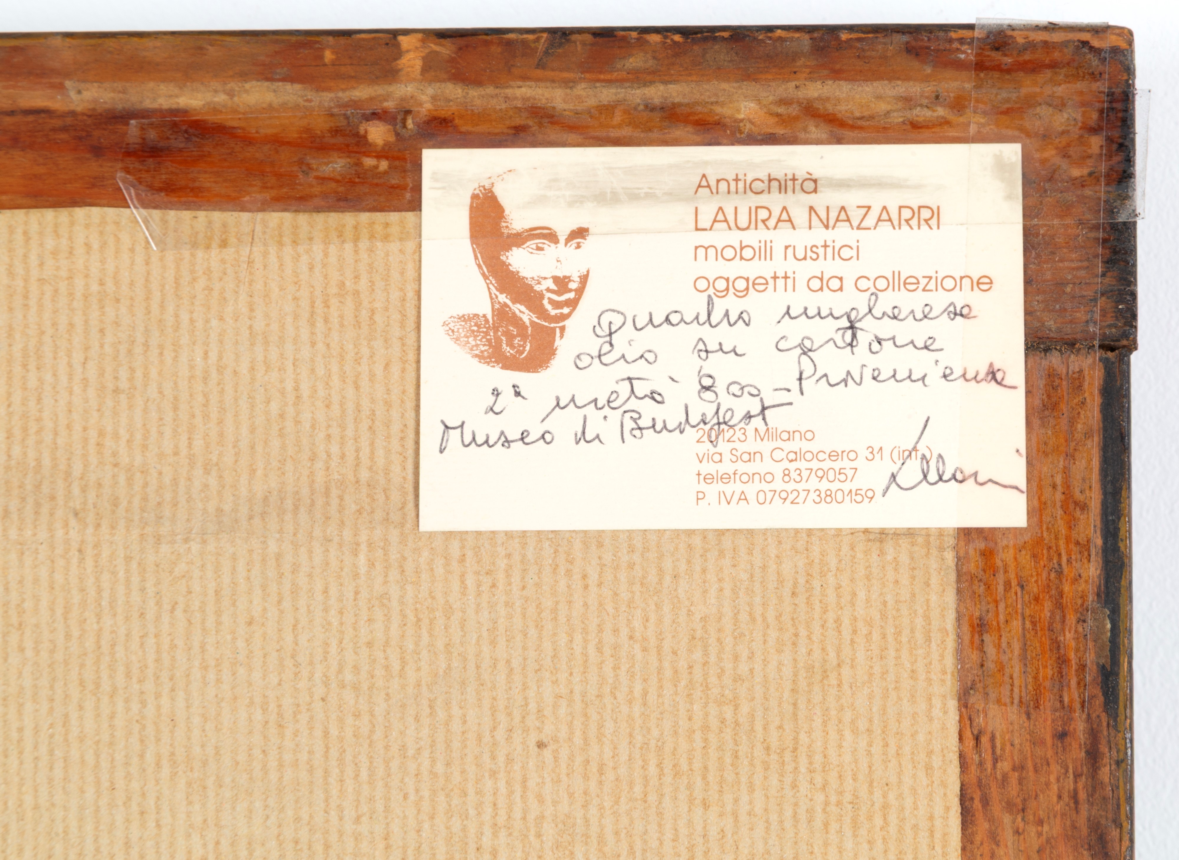 Autore non identificato, Carro con buoi, olio su cartone
