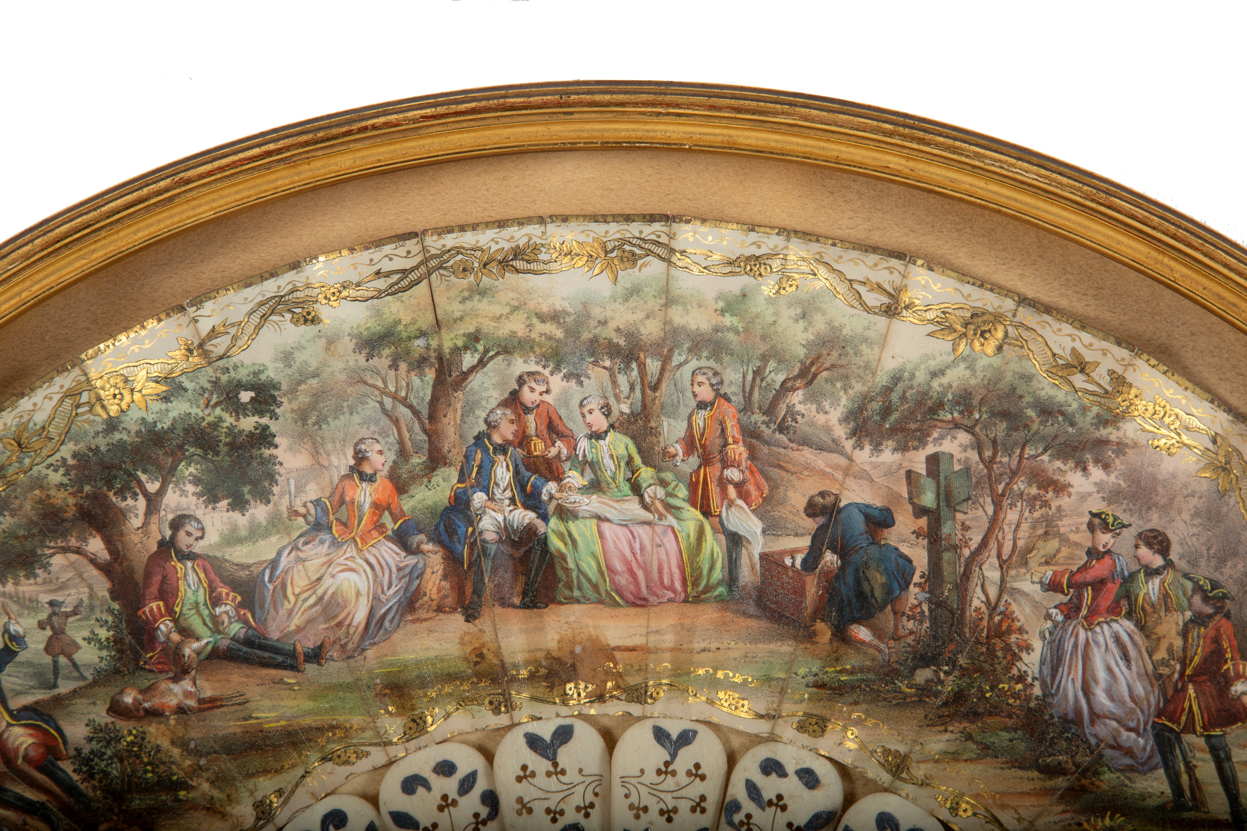 Coppia di ventagli dipinti