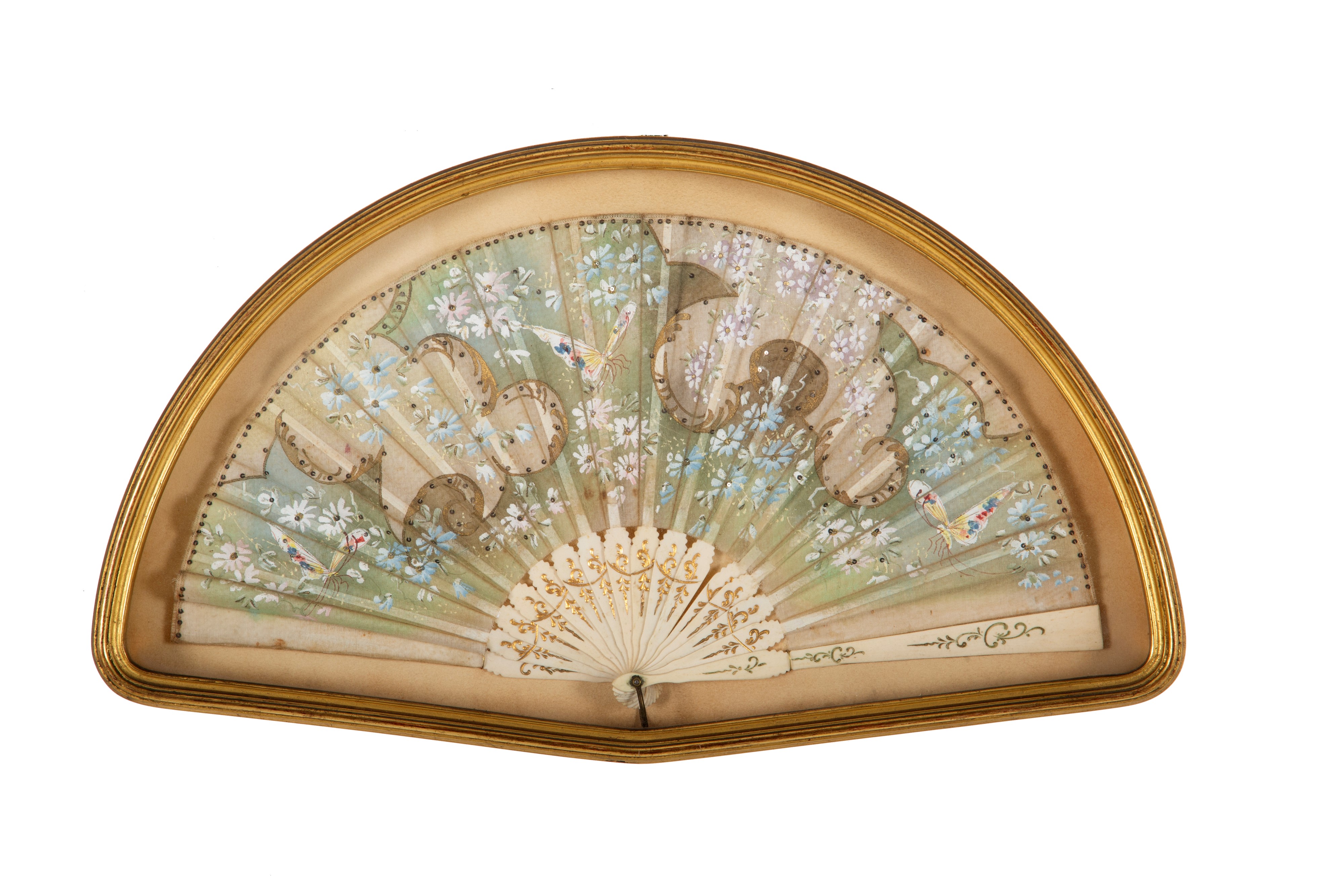 Coppia di ventagli dipinti