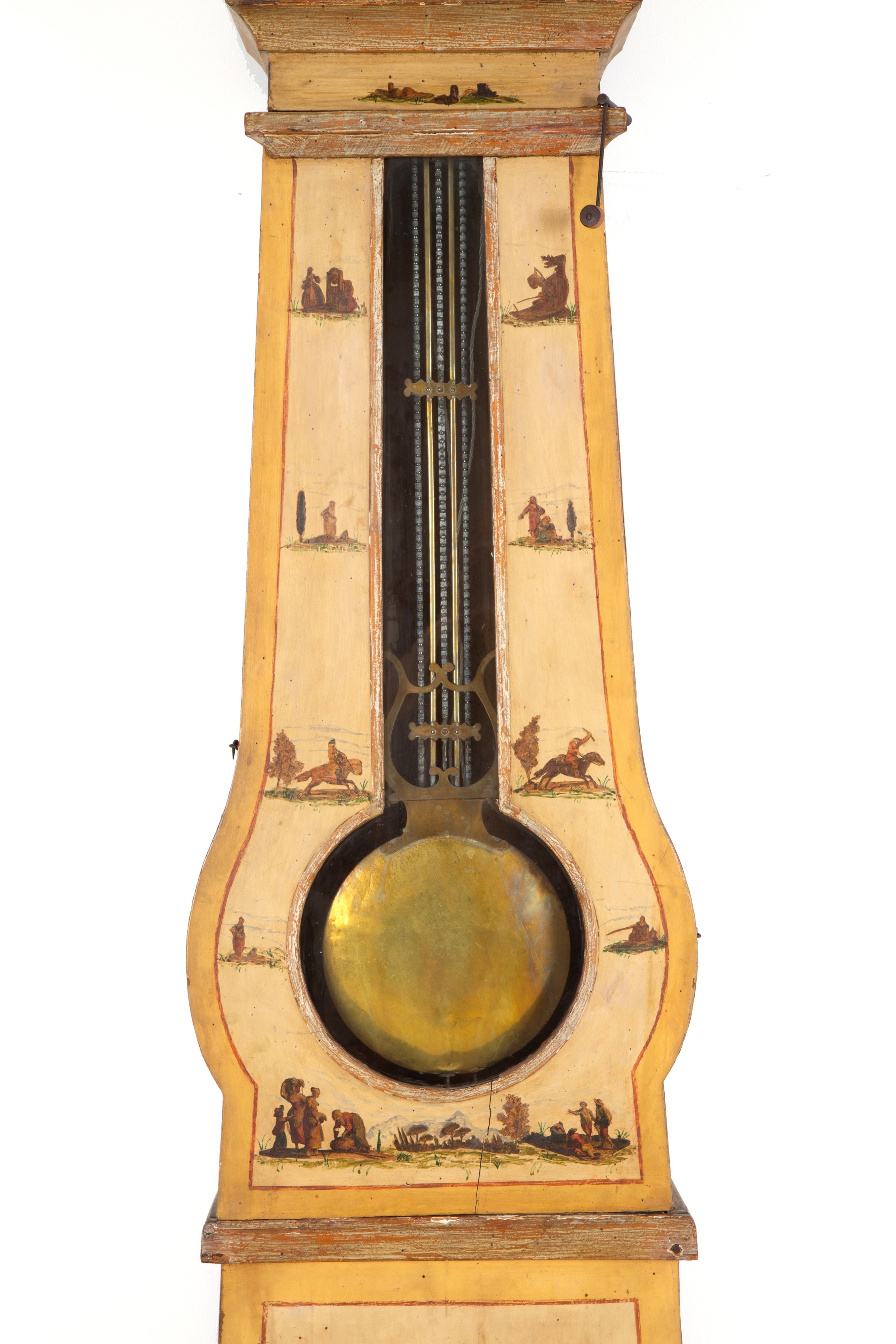 Orologio a colonna, legno laccato, XIX secolo