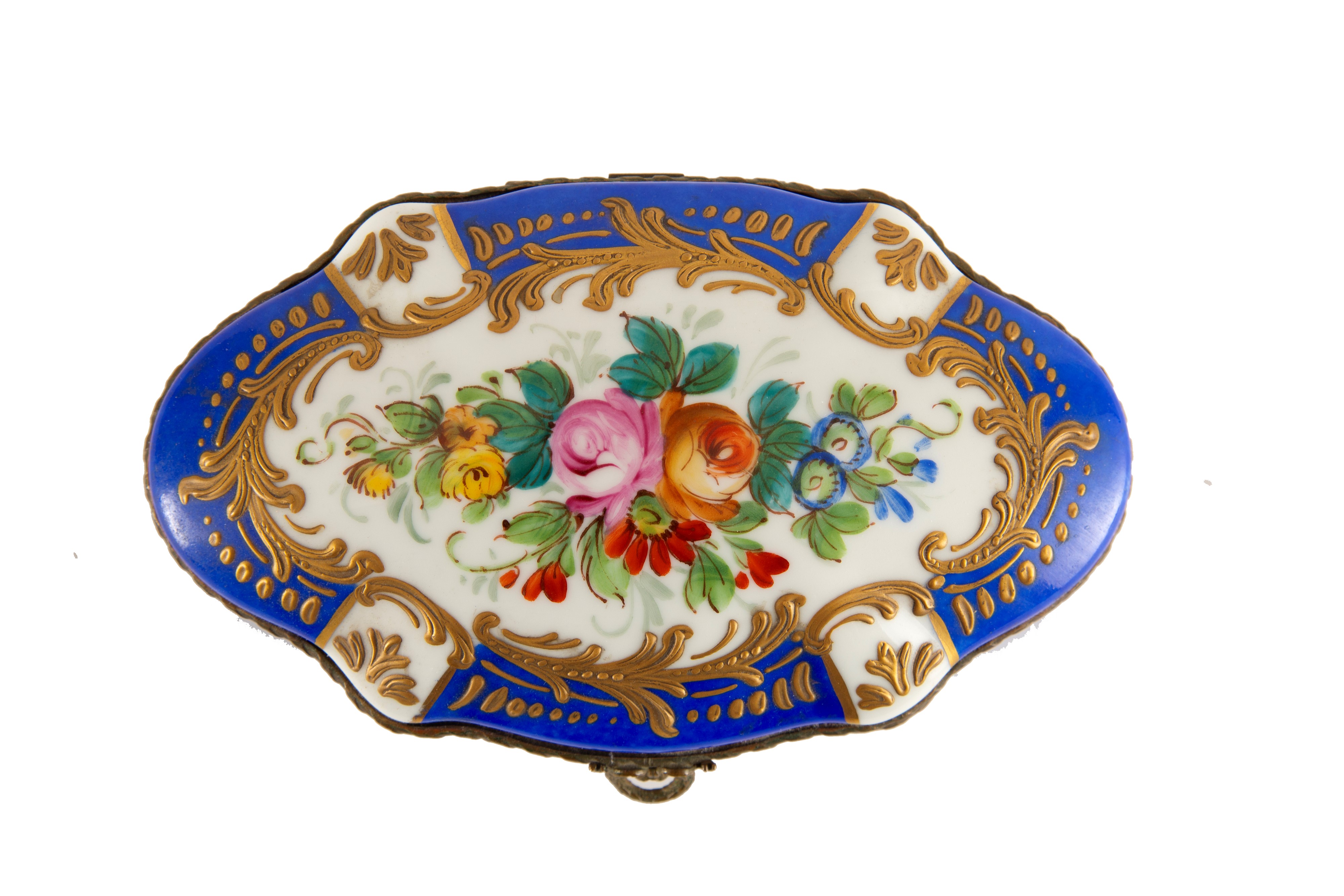 Scatola polilobata in porcellana. JD DUMONT LIMOGES