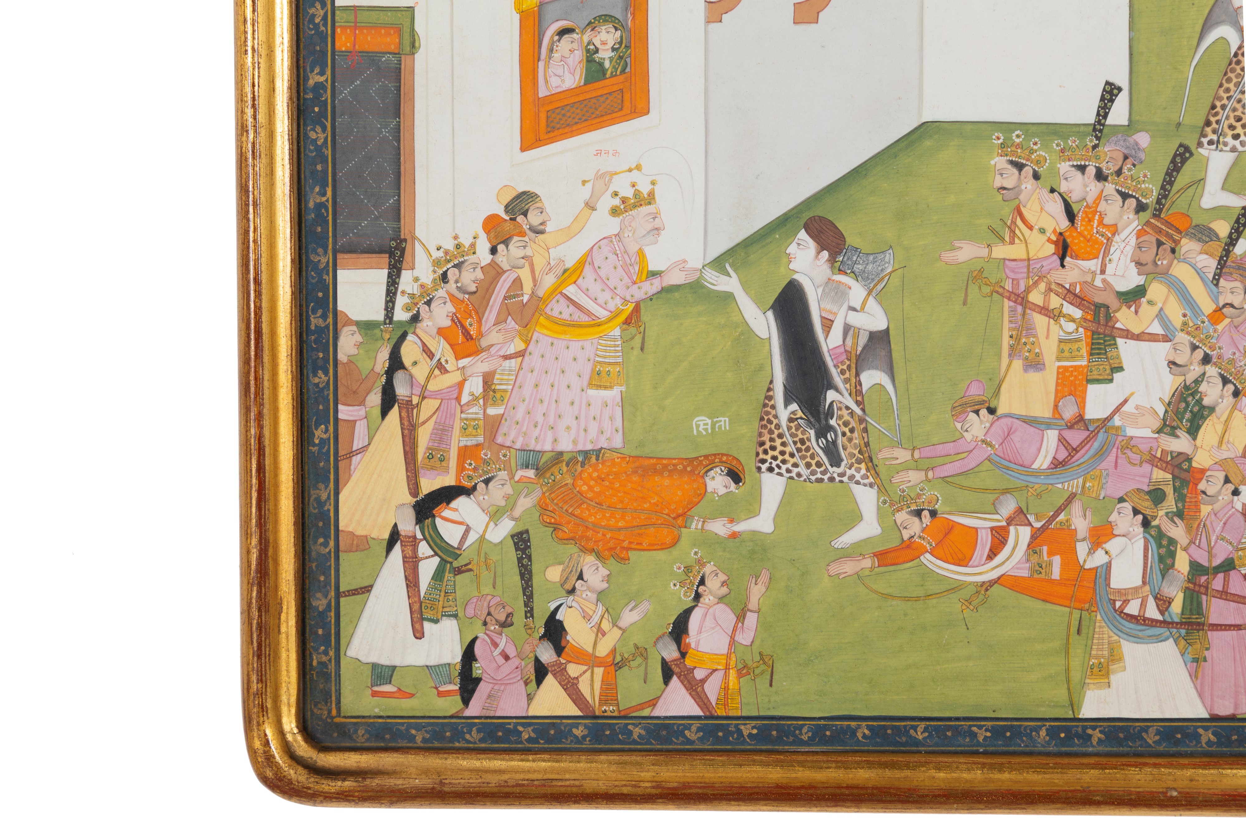 Gouache "SCENA DAL RAMAYANA"