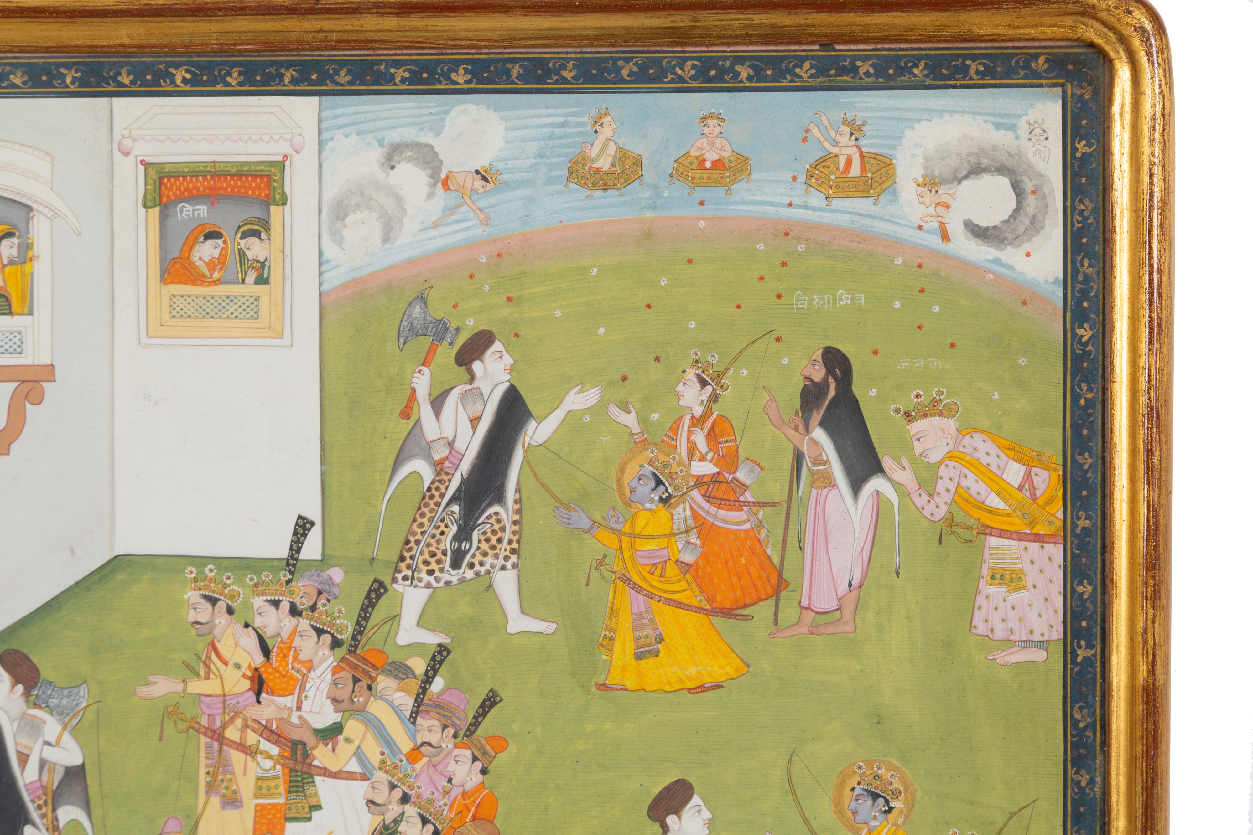 Gouache "SCENA DAL RAMAYANA"