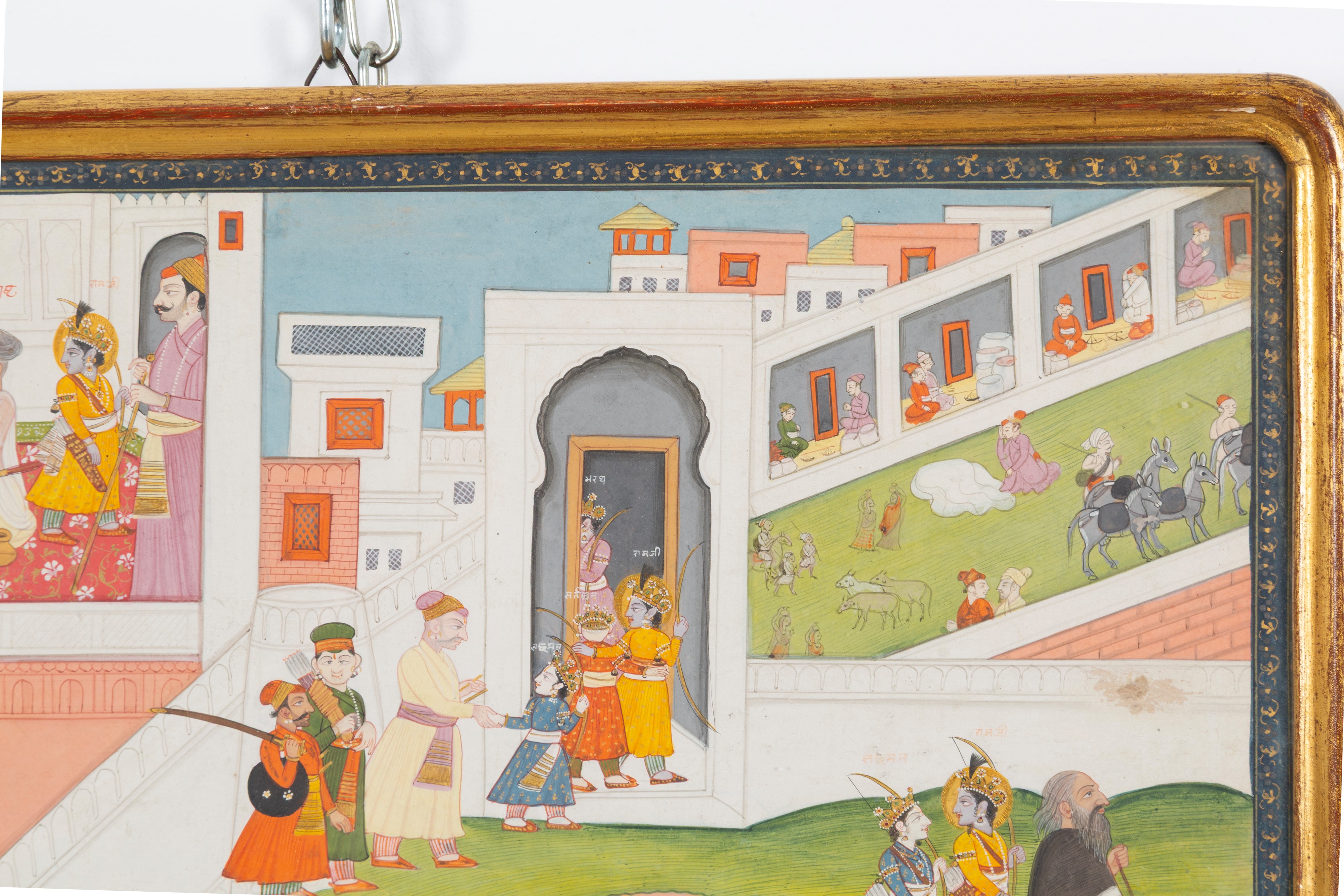 Gouache "SCENA DAL RAMAYANA"