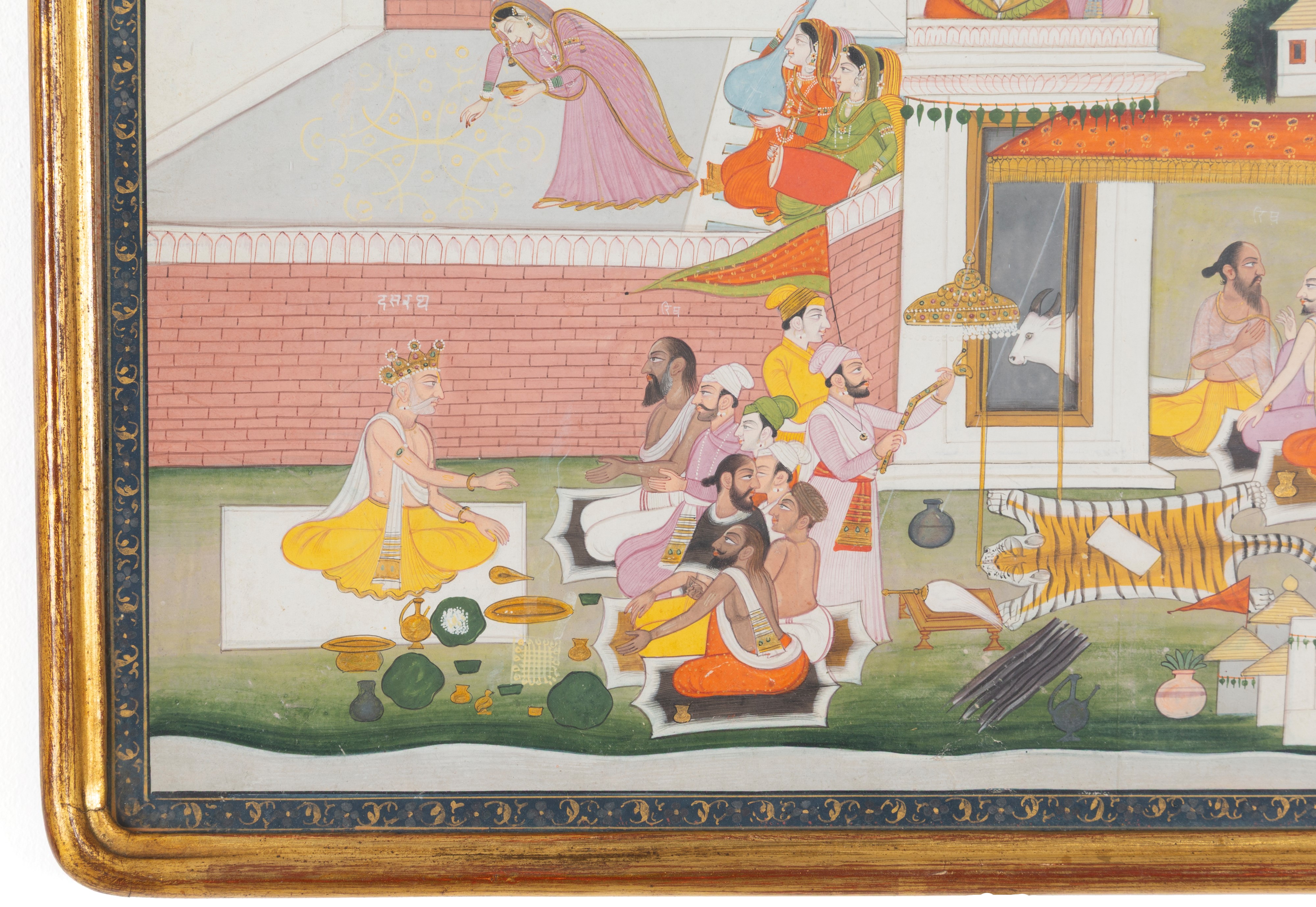 Gouache "SCENA DAL RAMAYANA"