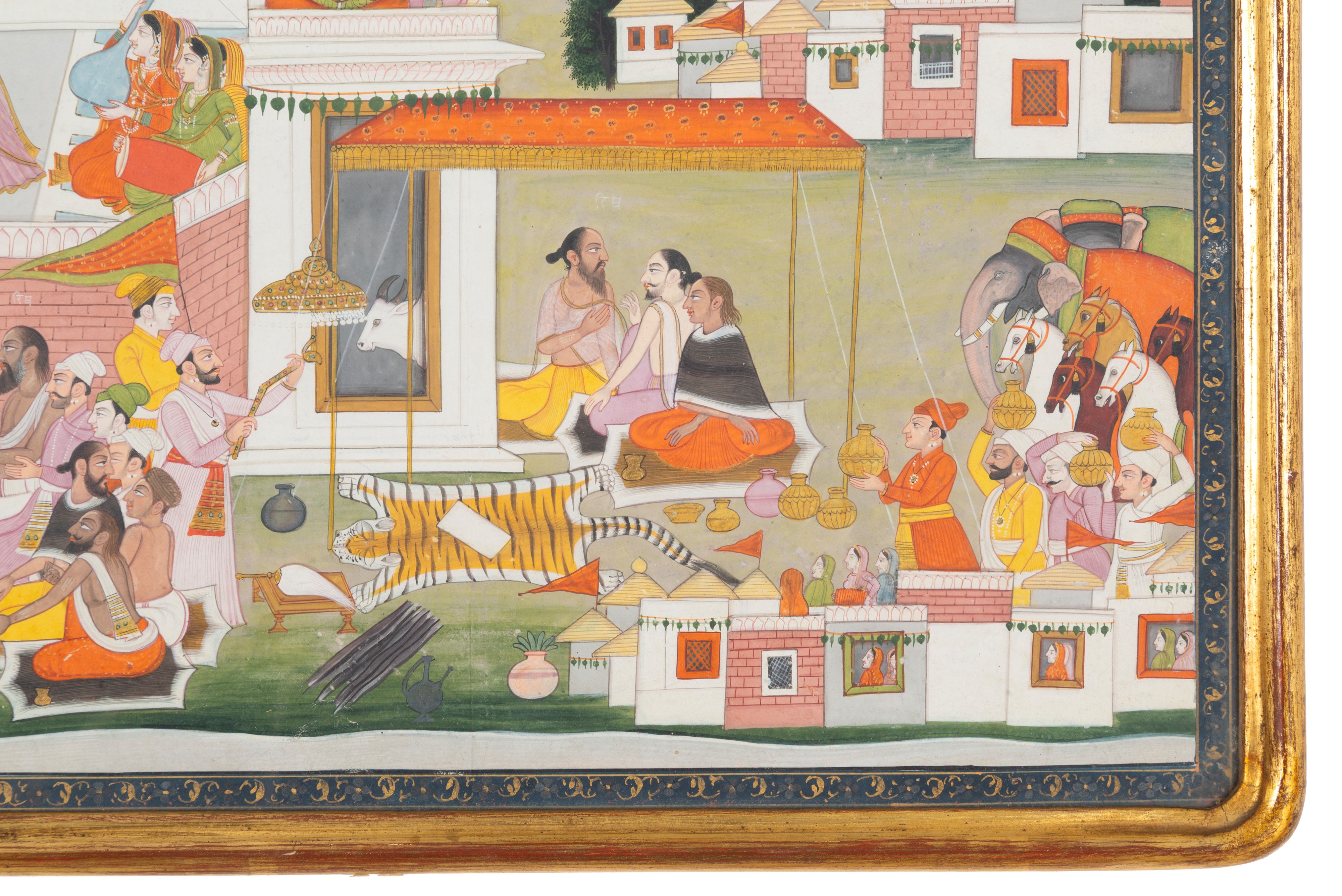 Gouache "SCENA DAL RAMAYANA"
