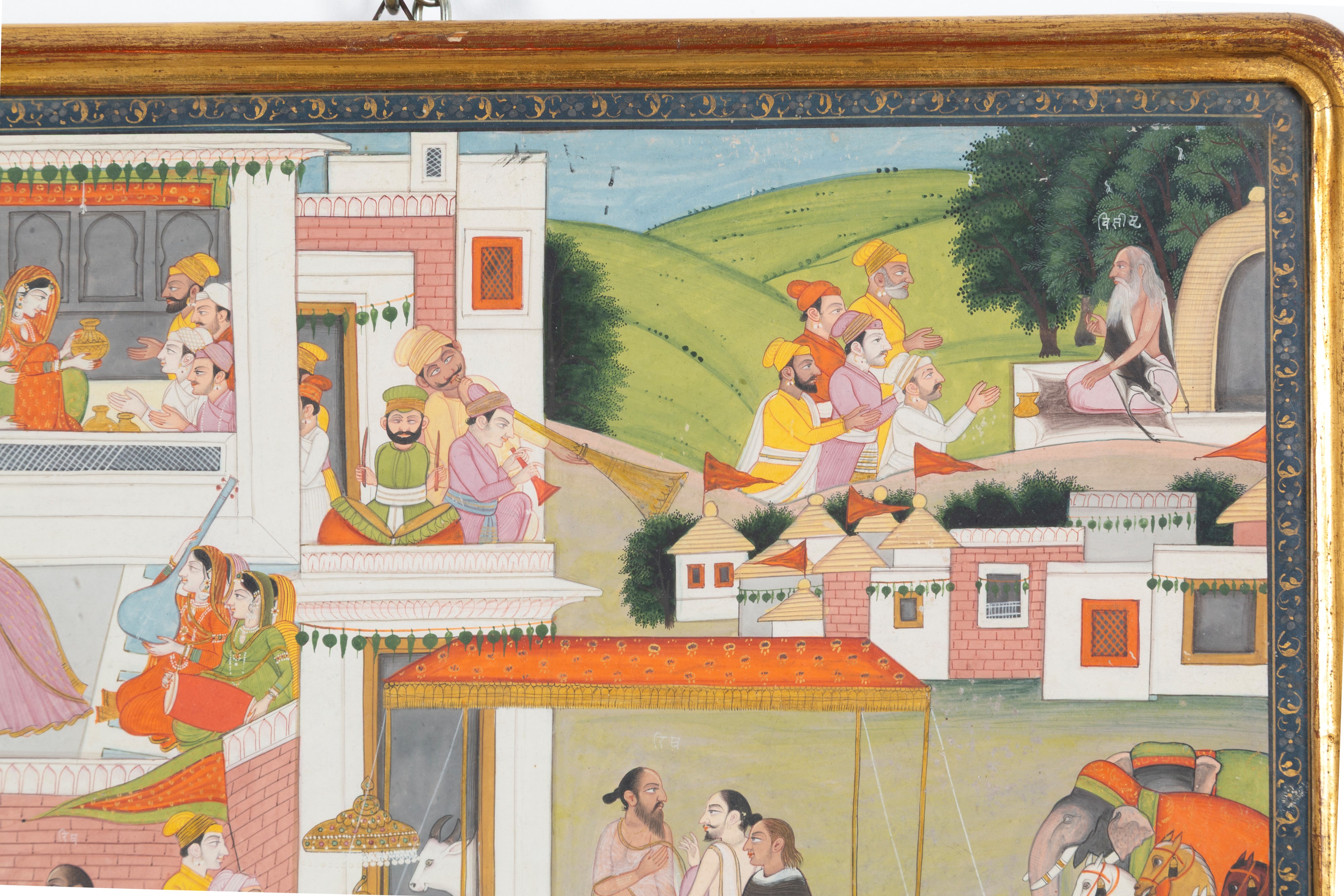 Gouache "SCENA DAL RAMAYANA"