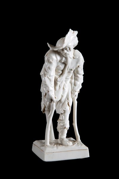Scultura, Mendicante, porcellana bianca, Capodimonte