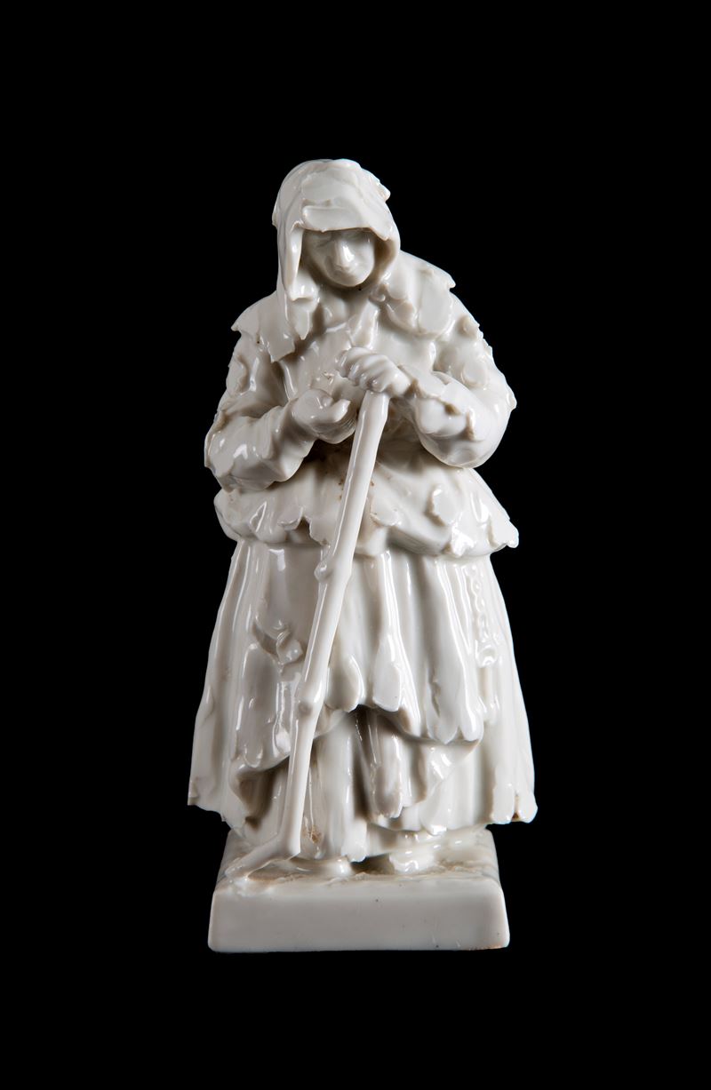 Scultura, Mendicante, porcellana bianca, Capodimonte