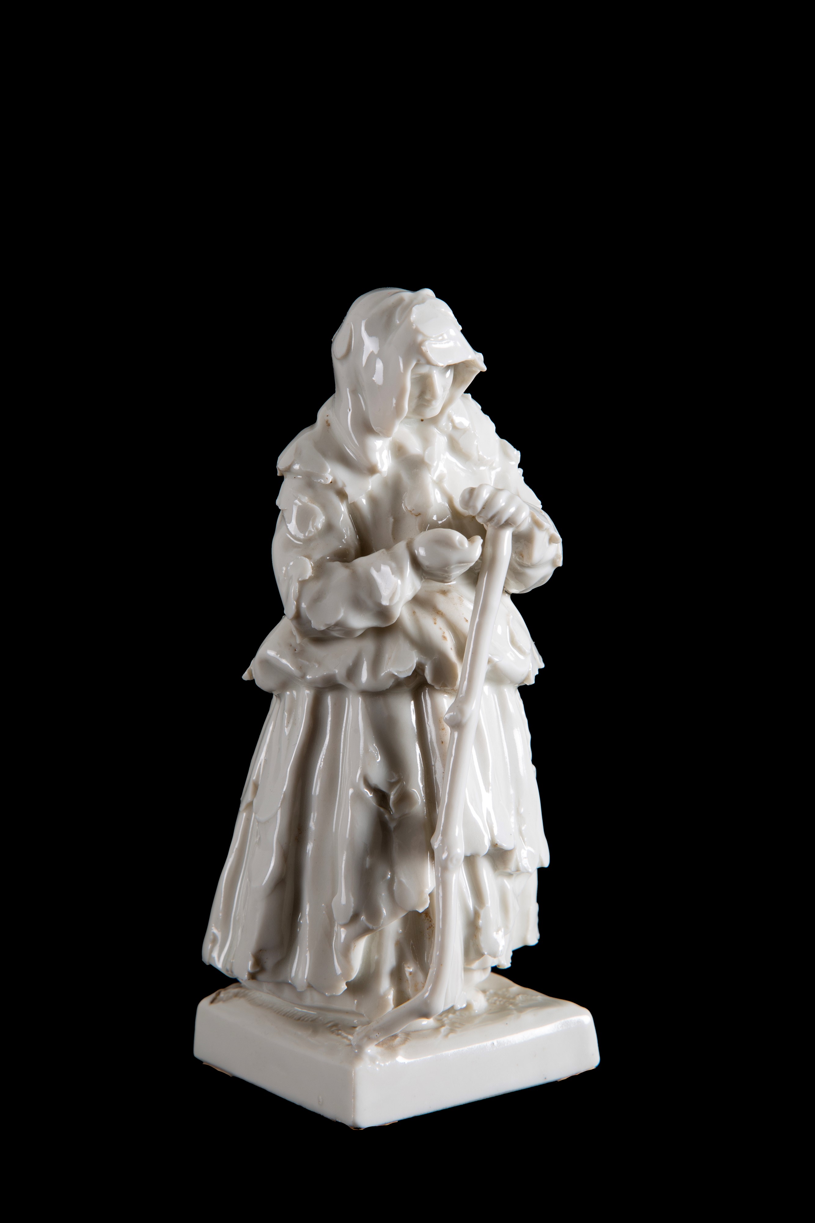 Scultura, Mendicante, porcellana bianca, Capodimonte