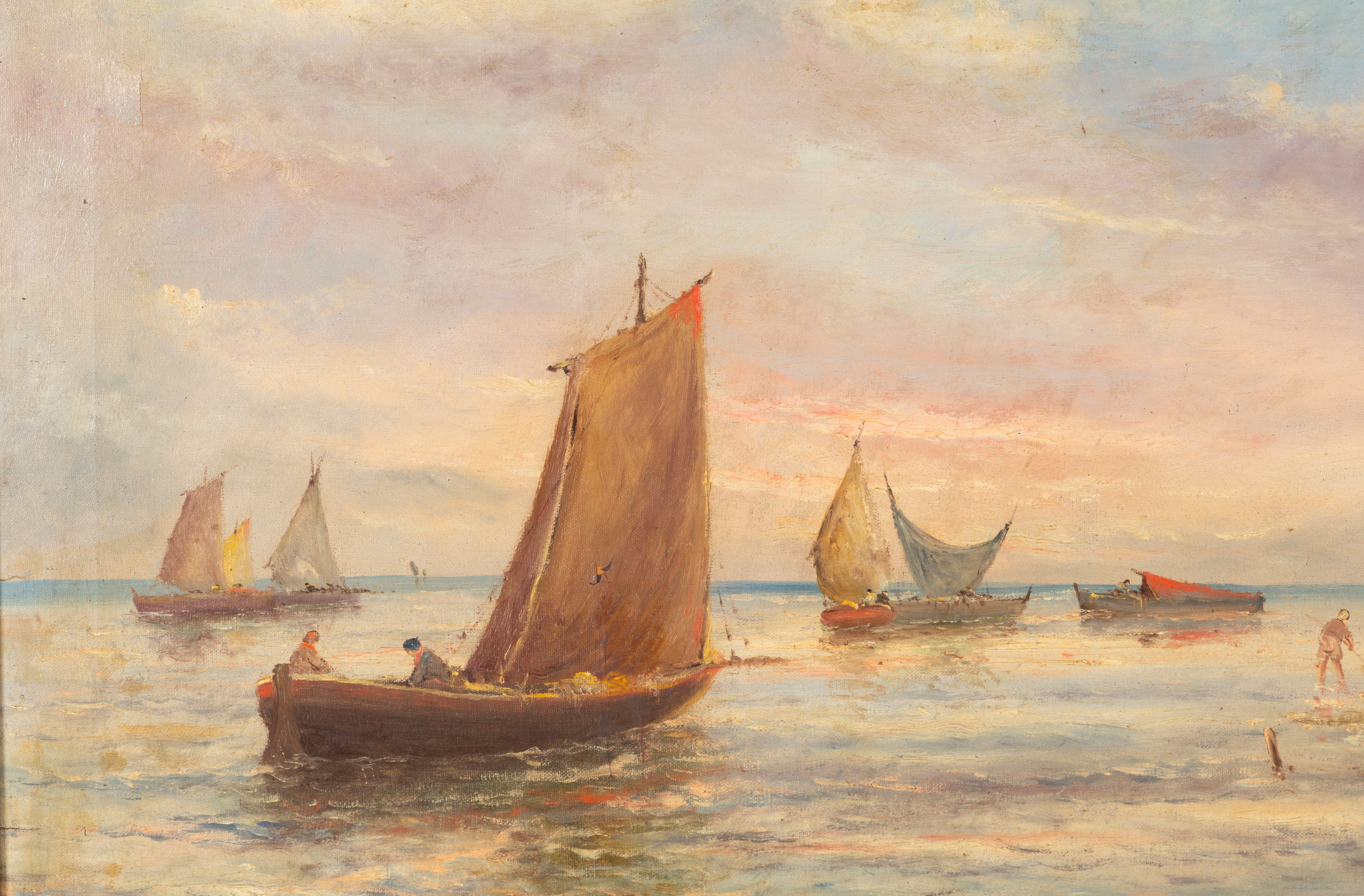 F. Mancini, Marina, olio su tela