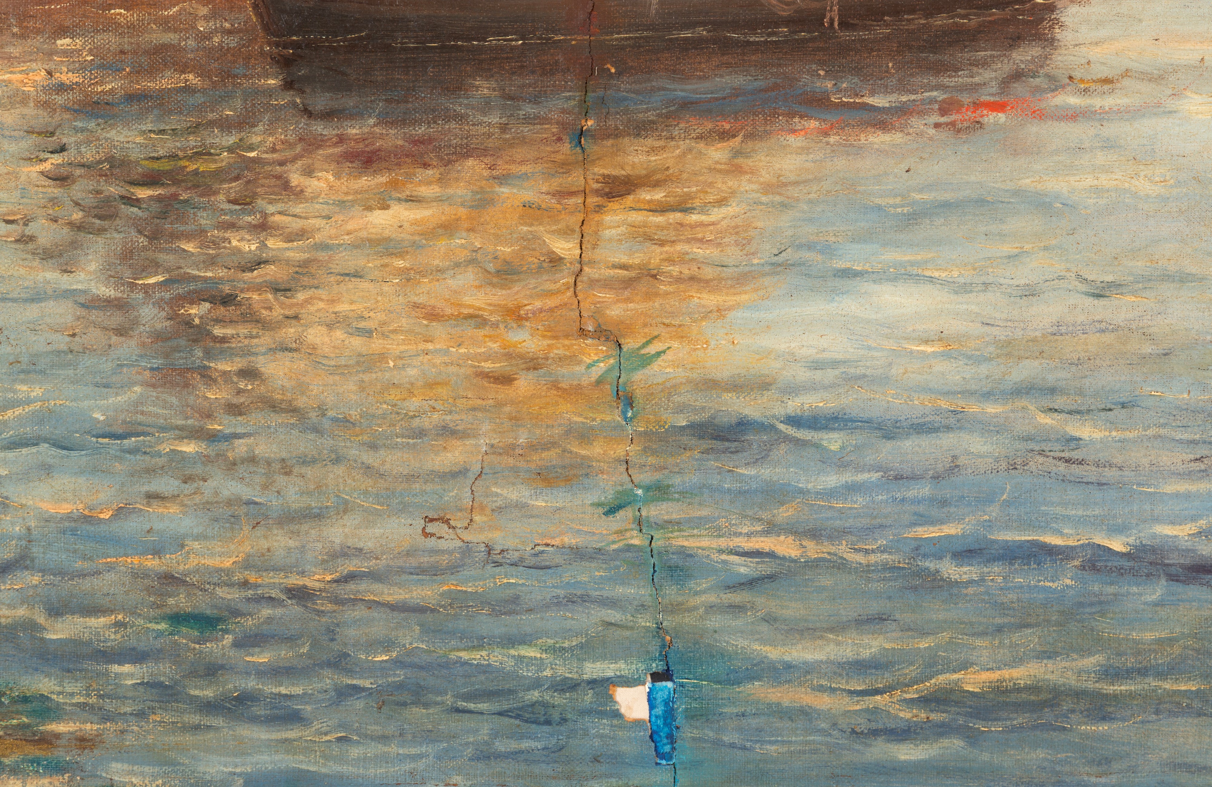 F. Mancini, Marina, olio su tela