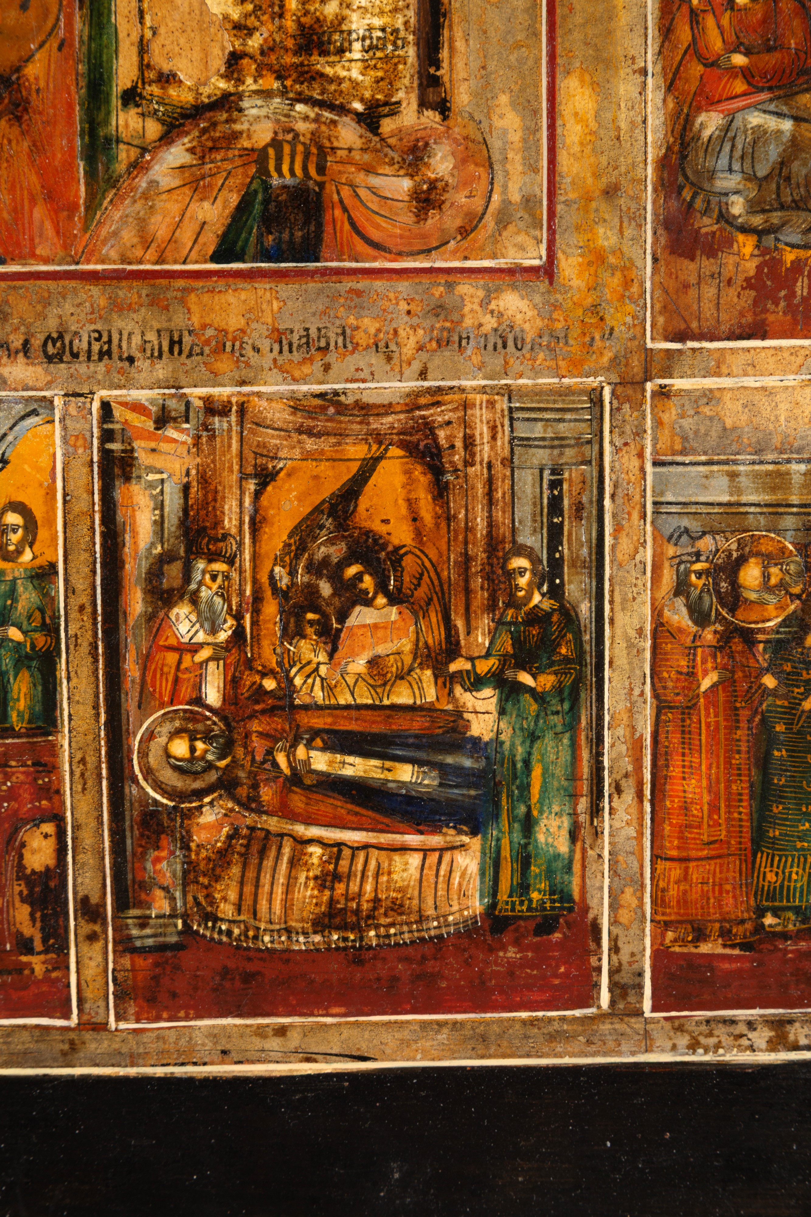 Icona "SAN NICOLA TAUMATURGO CON SCENE DI VITA"