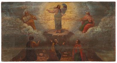 Autore sconosciuto, Ascensione, olio su tavola