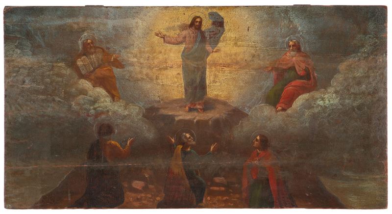 Autore sconosciuto, Ascensione, olio su tavola