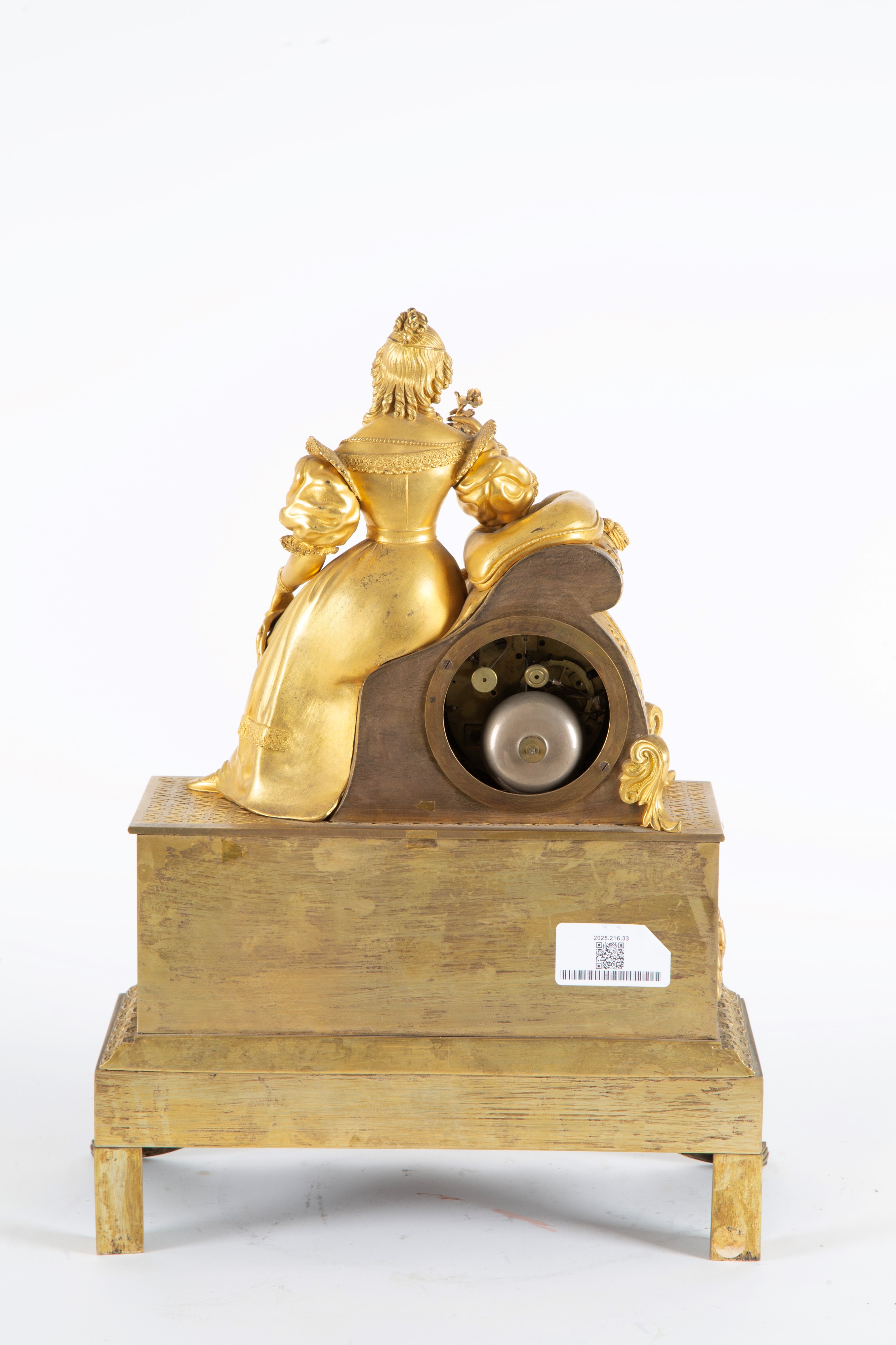Orologio da tavolo in bronzo dorato, GENTILDONNA, XIX secolo