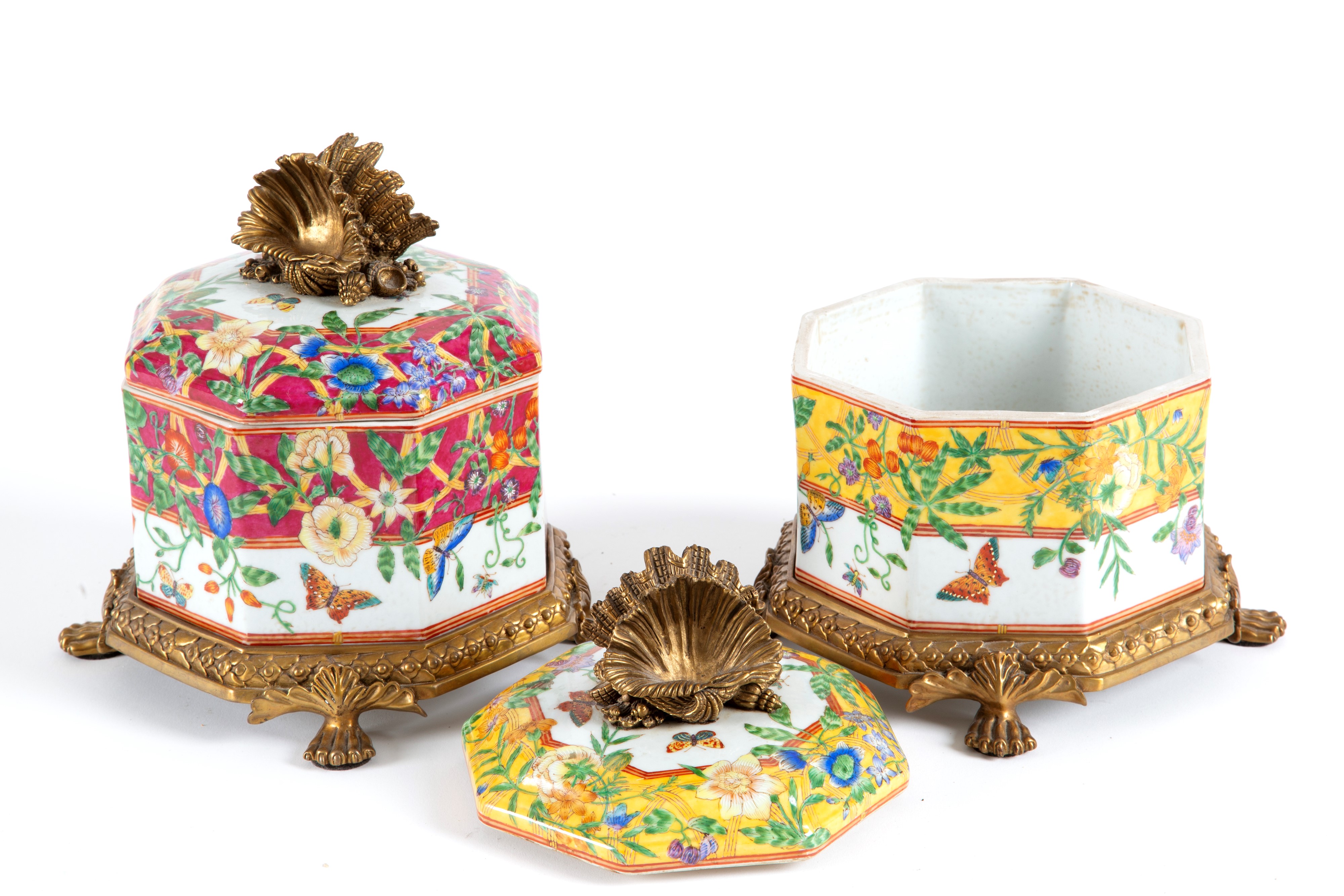 Scatole ottagonali con coperchio