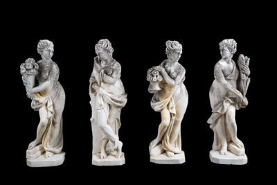 Sculturisti contemporanei, Quattro sculture raffiguranti le 'STAGIONI' in agglomerato di pietra