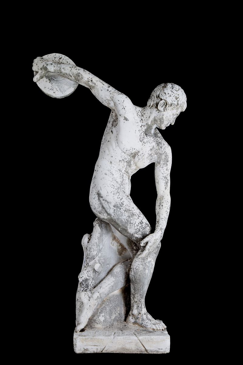 Scultura contemporanea, Discobolo in agglomerato di pietra