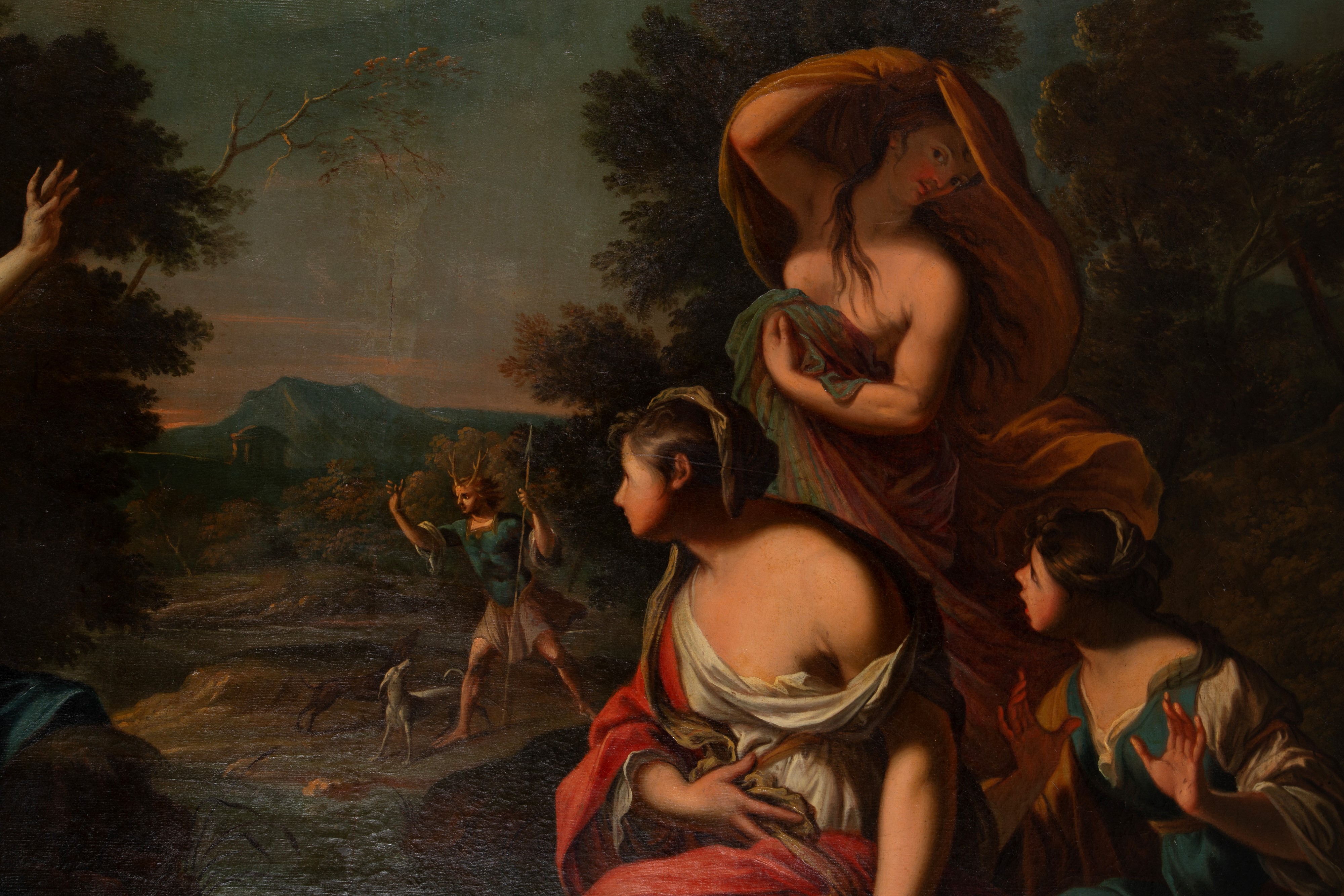 Giovanni Battista Pittoni - Diana con le Ninfe e Atteone, olio su tela