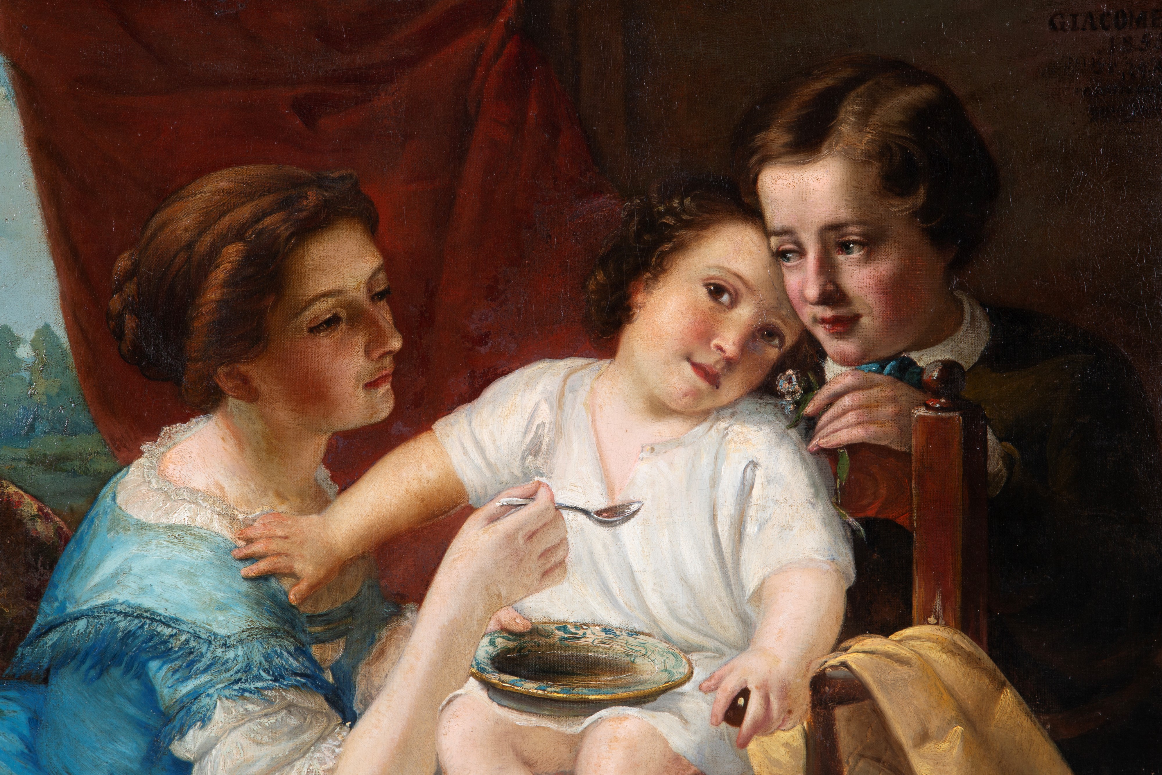 Giacomelli, Famiglia - olio su tela