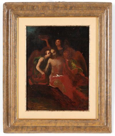 Bozzetto 'Deposizione', olio su tela