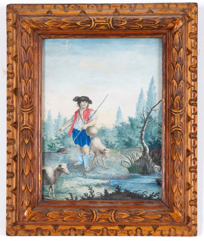 Autore ignoto, Pastorello, tempera su pergamena
