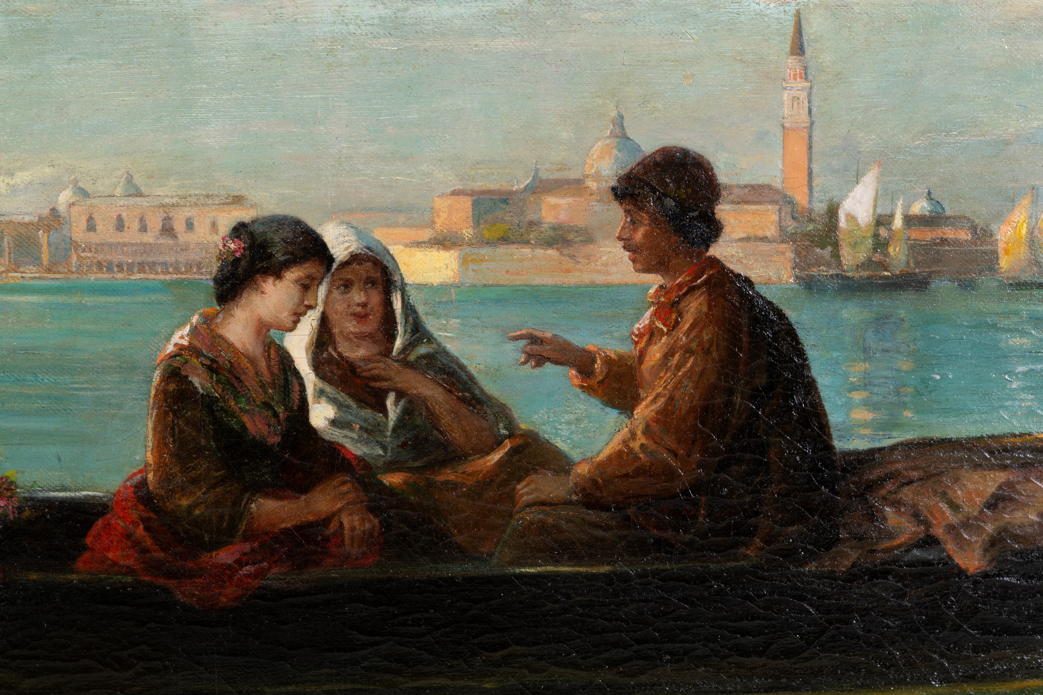 Autor sconosciuto, Laguna di Venezia, olio su tela