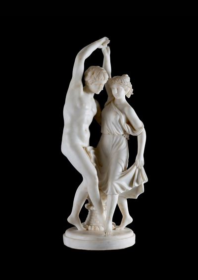 Scultura in marmo bianco di Carrara, Ballerini, XX secolo