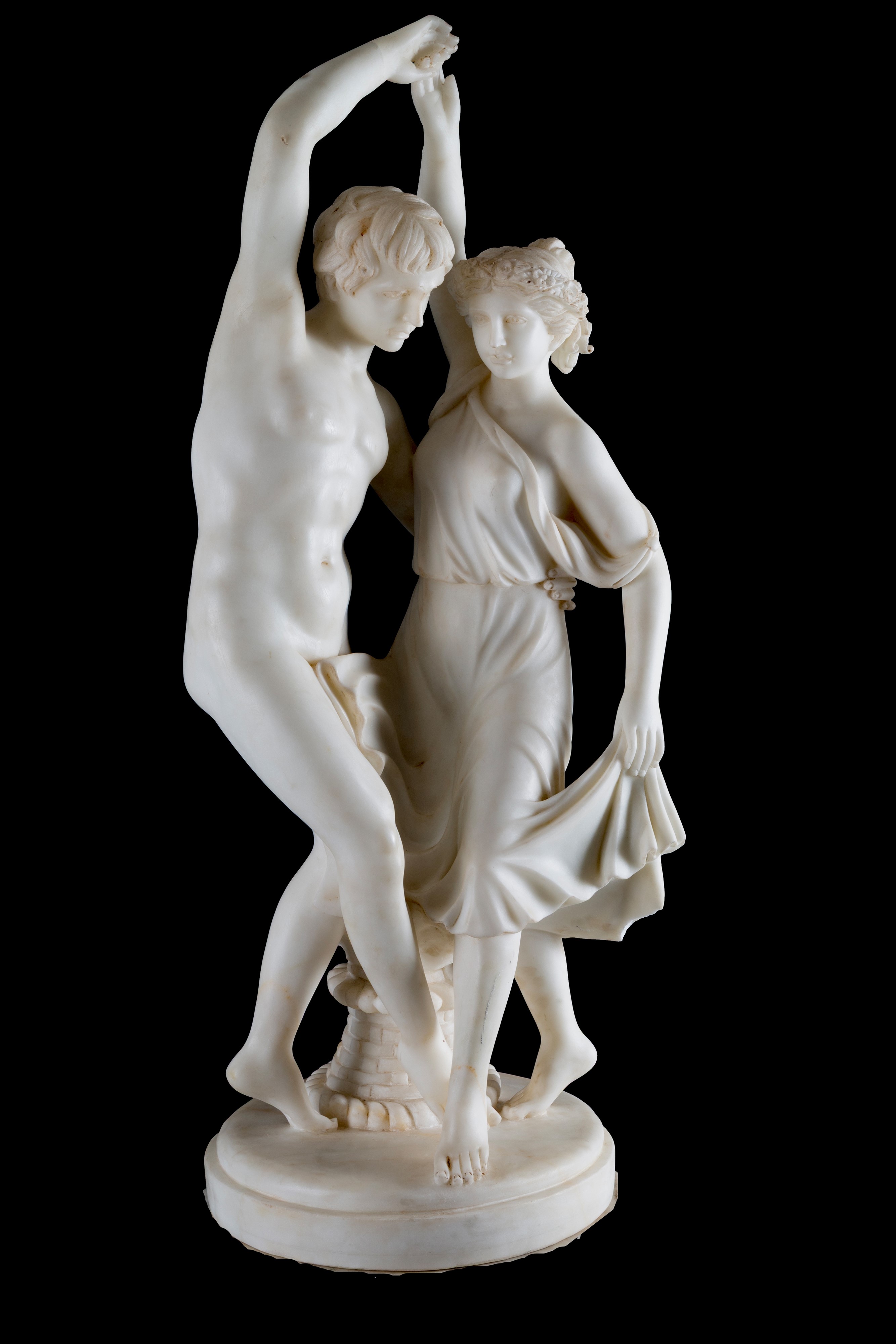 Scultura in marmo bianco di Carrara, Ballerini, XX secolo