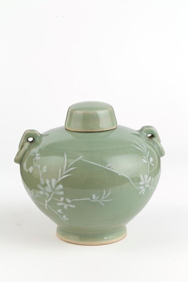Potiche celadon