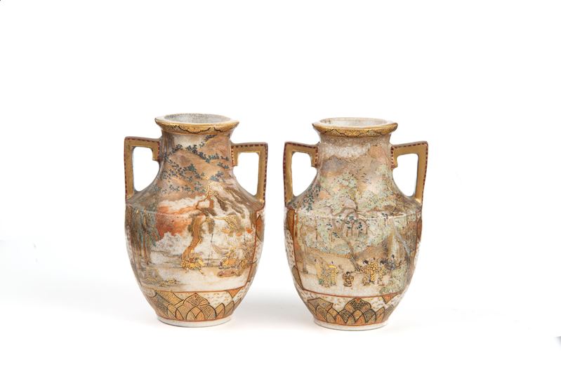 Coppia di vasetti Satsuma