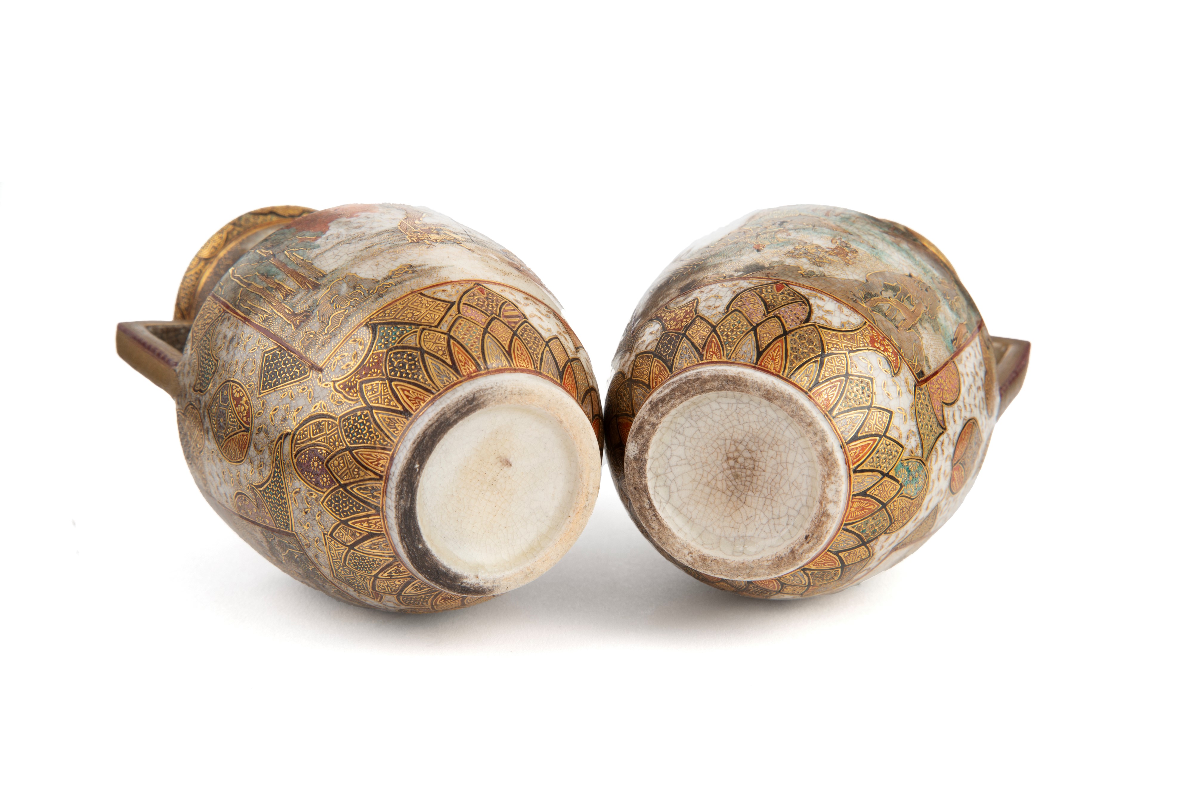 Coppia di vasetti Satsuma