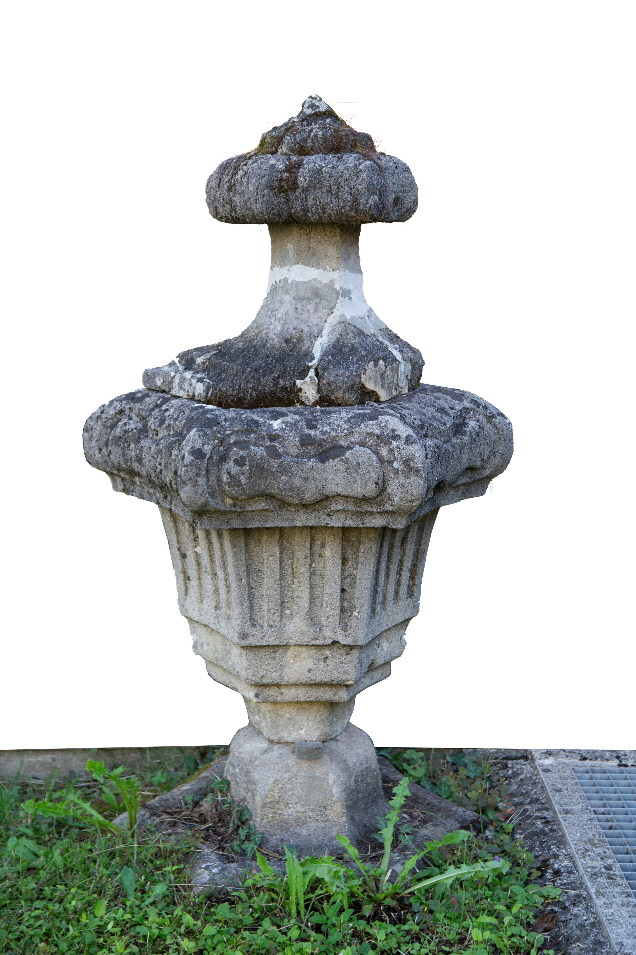 Coppia di vasi in pietra, dimensioni 134x80x65 cm circa