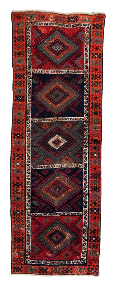 Tappeto Kurdo, Persia, fine XIX secolo, 250x85 cm