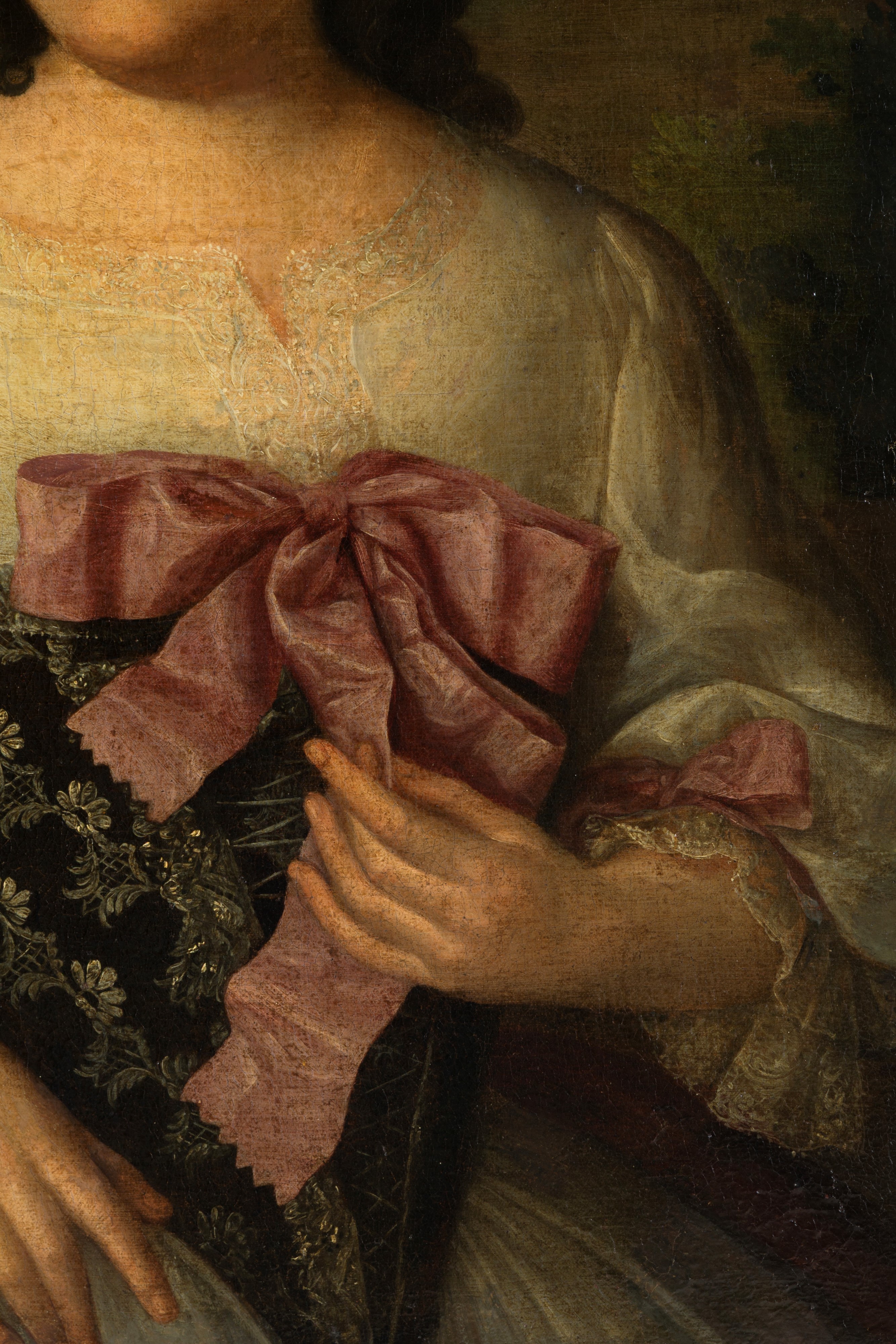 Franz Lippold - Ritratto di gentildonna, olio su tela